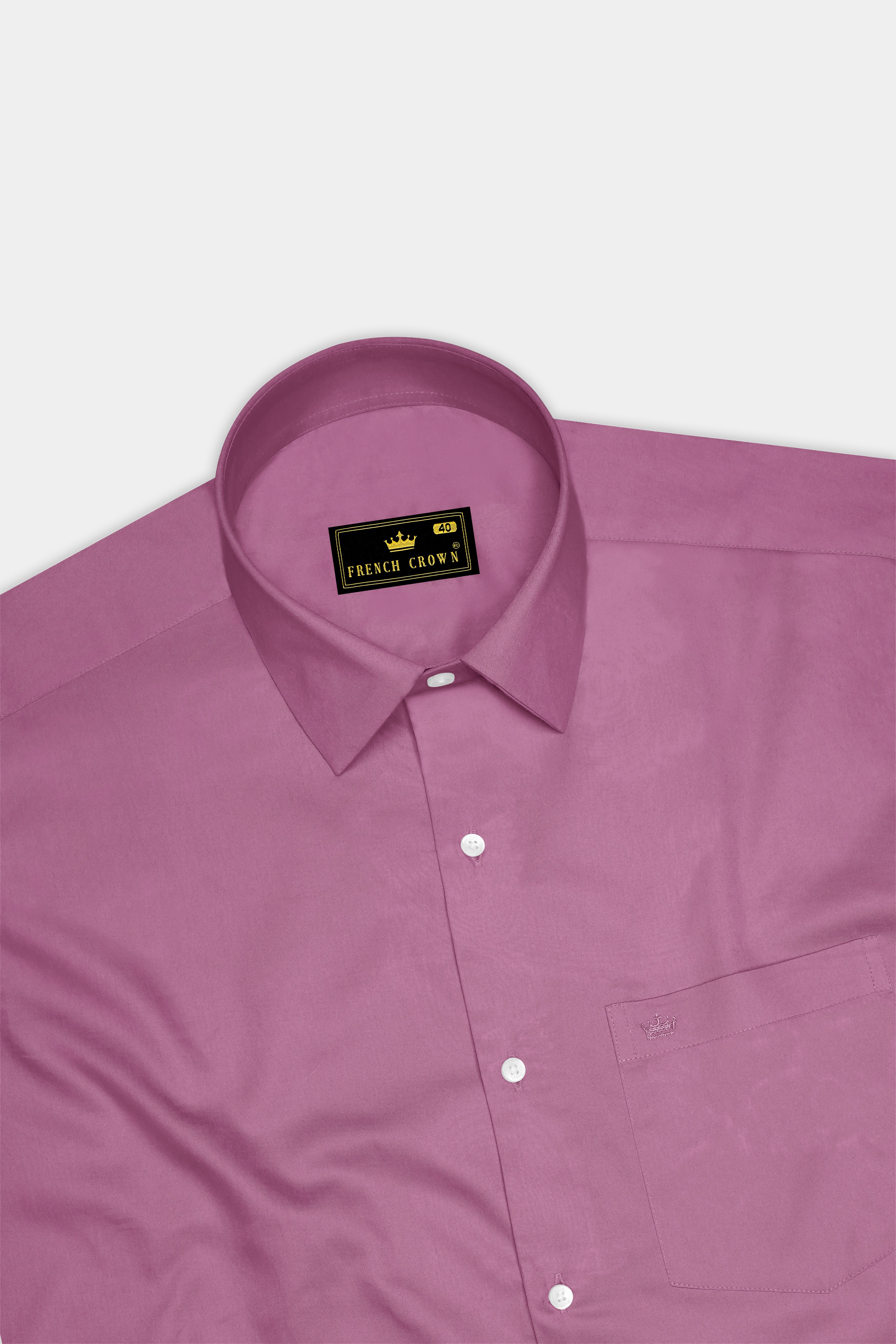 Rosavelle-Tapestry Pink Subtle Sheen Super Soft Premium Cotton Dress Shirt
