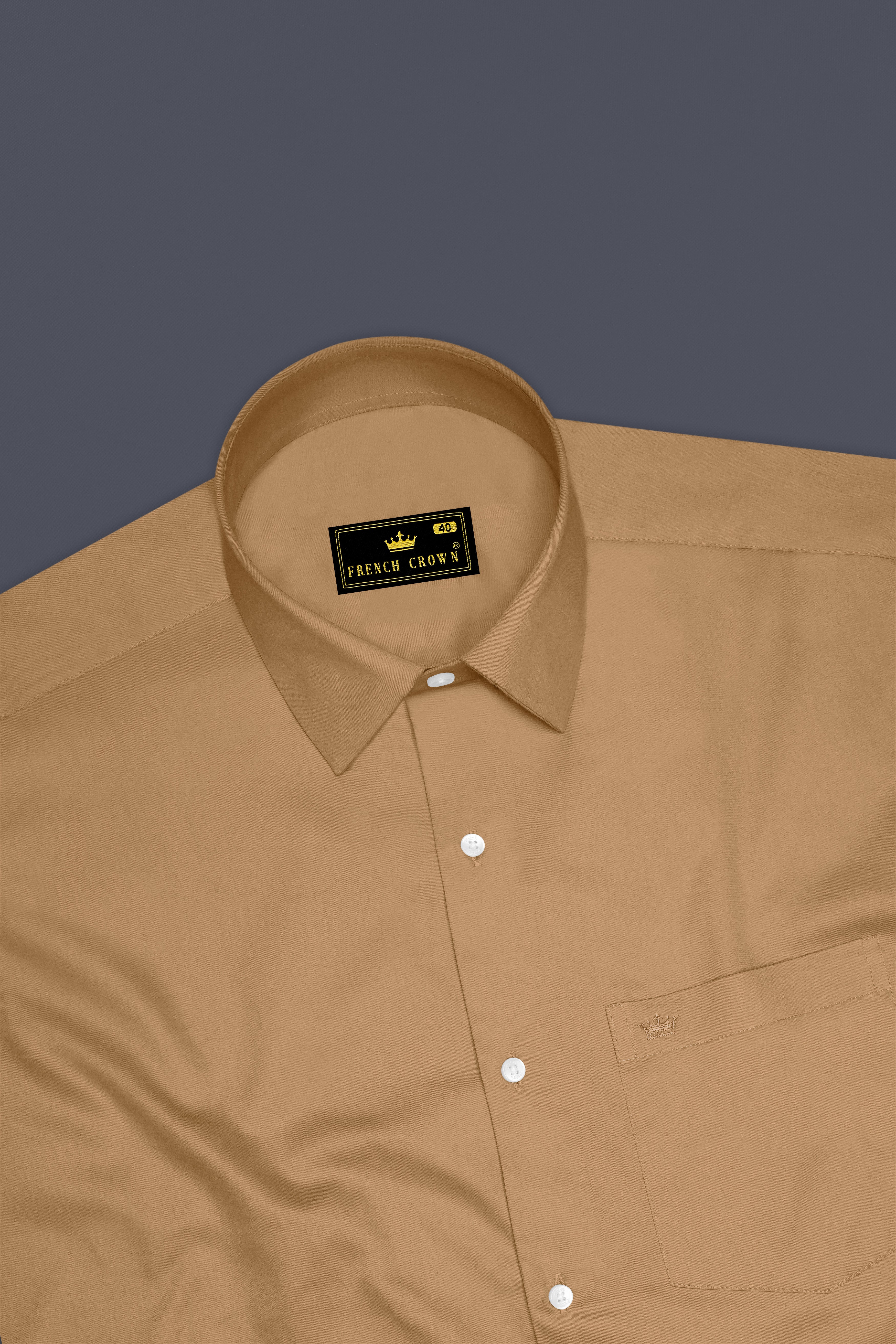 Woodoro-Driftwood Yellow Subtle Sheen Super Soft Premium Cotton Dress Shirt