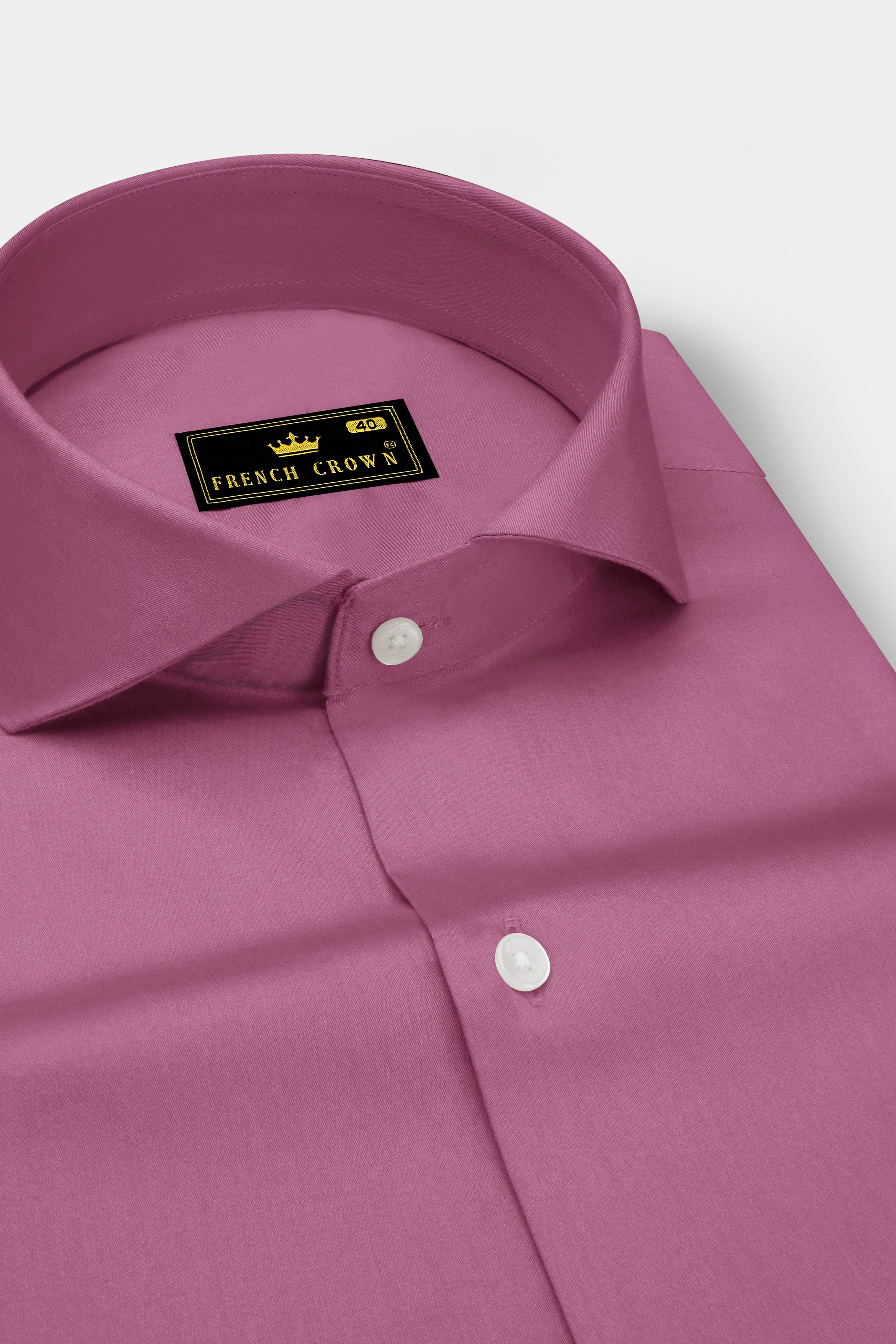 Stelloro-Cosmic Pink Subtle Sheen Super Soft Premium Cotton Cut Away Collar Dress Shirt