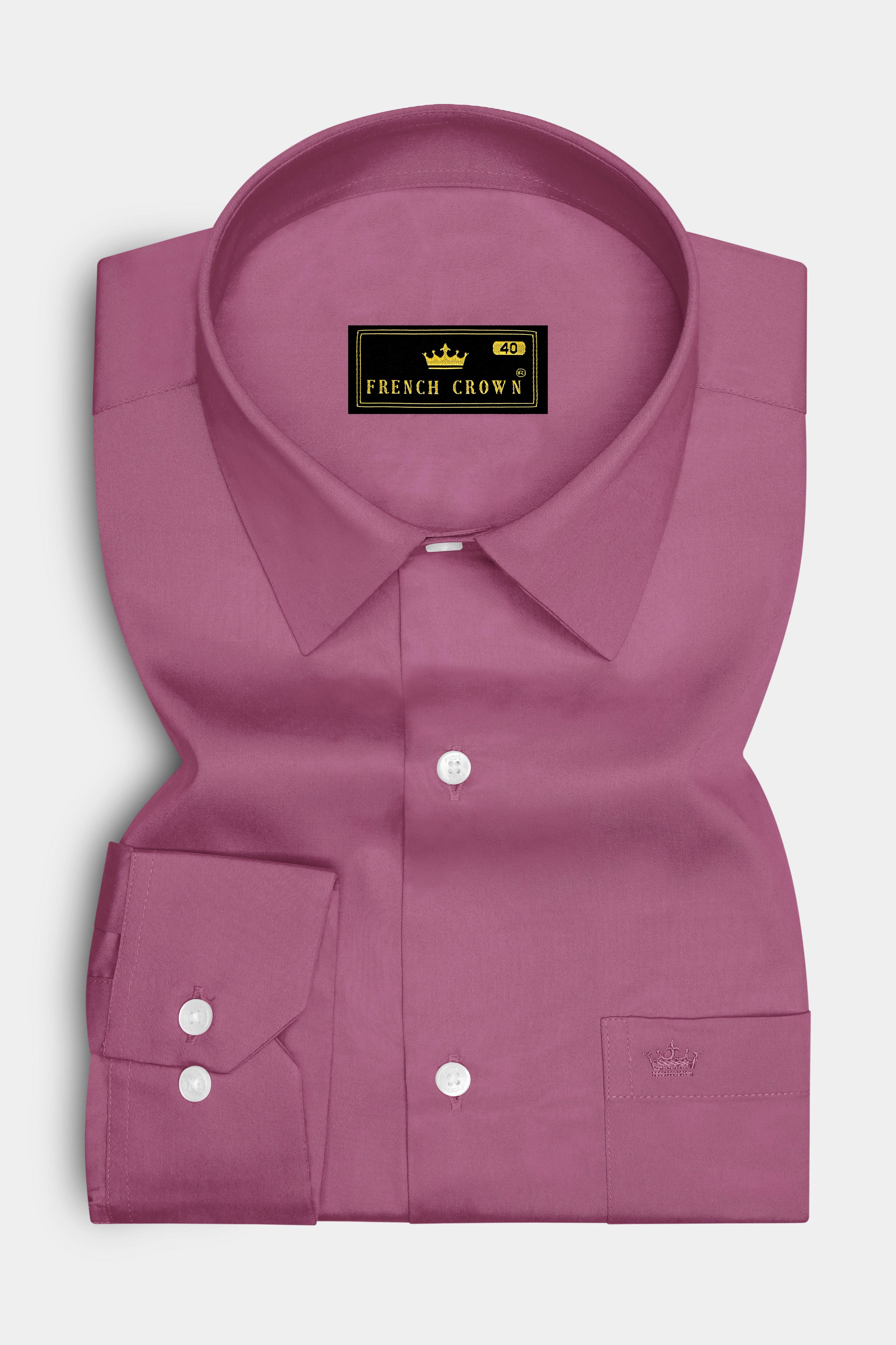 Stelloro-Cosmic Pink Subtle Sheen Super Soft Premium Cotton Dress Shirt