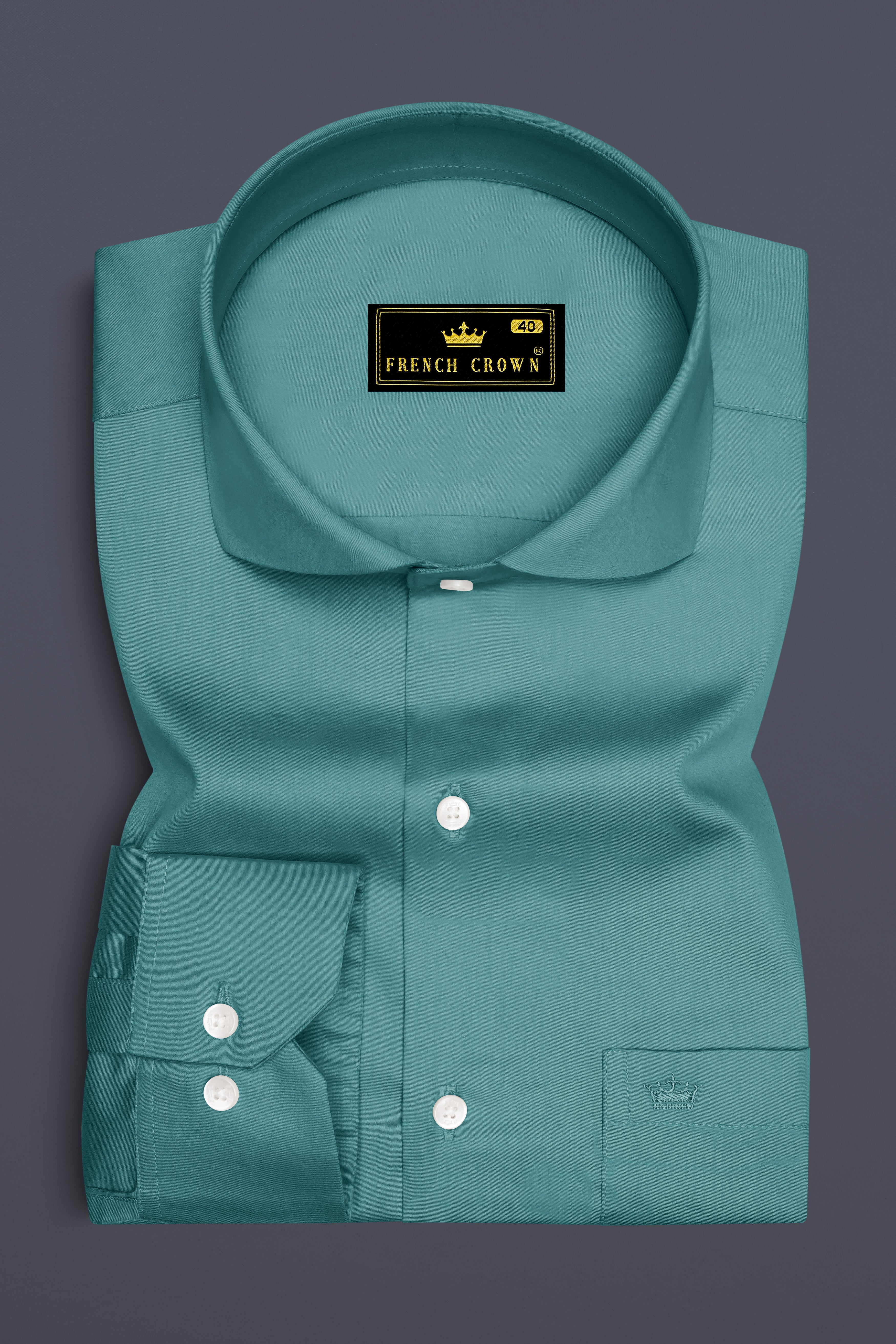 Lustraro-Viridian Green Subtle Sheen Super Soft Premium Cotton Cut Away Collar Dress Shirt 14452-CA-38, 14452-CA-H-38, 14452-CA-39, 14452-CA-H-39, 14452-CA-40, 14452-CA-H-40, 14452-CA-42, 14452-CA-H-42, 14452-CA-44, 14452-CA-H-44, 14452-CA-46, 14452-CA-H-46, 14452-CA-48, 14452-CA-H-48, 14452-CA-50, 14452-CA-H-50, 14452-CA-52, 14452-CA-H-52