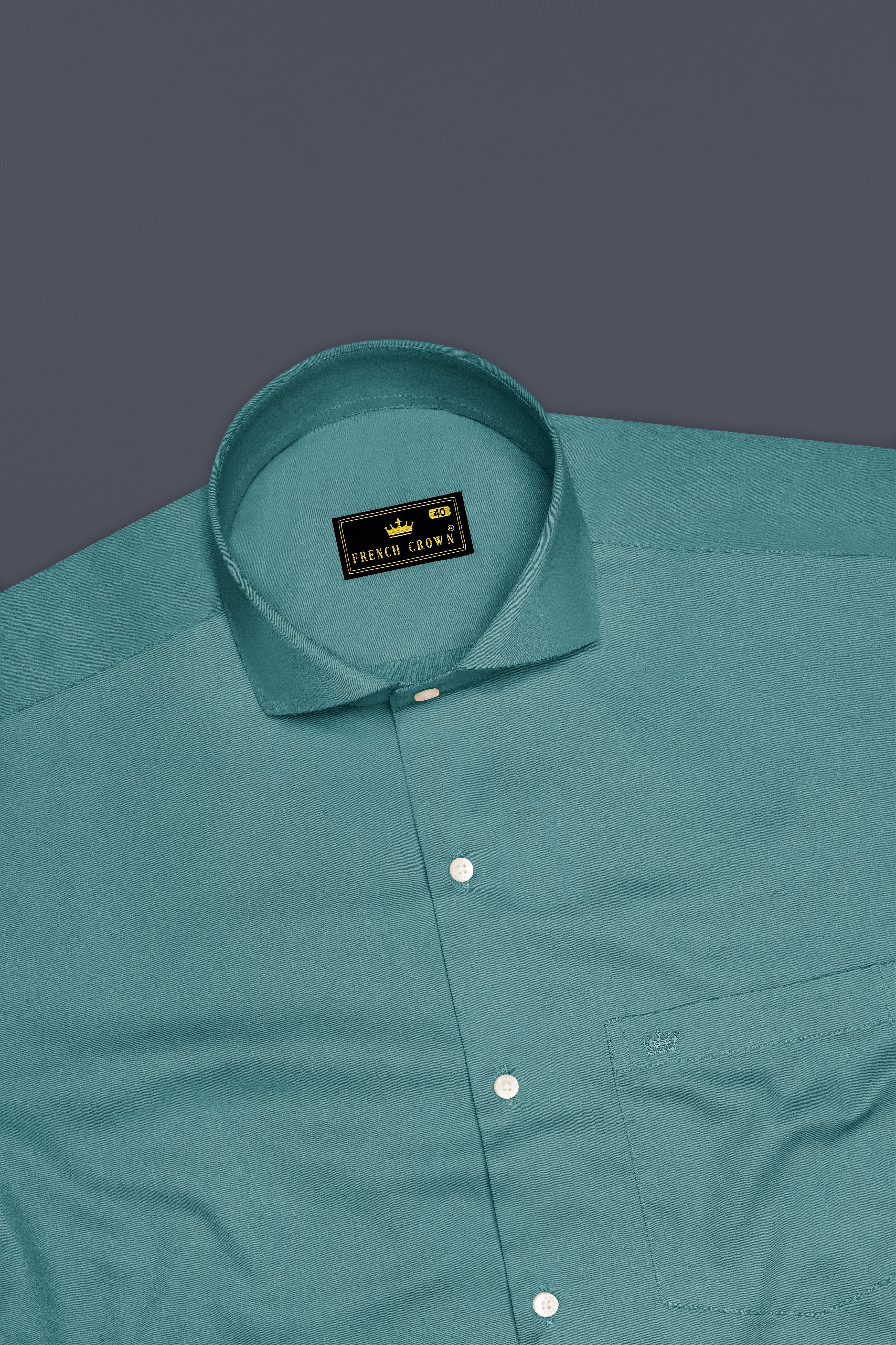 Lustraro-Viridian Green Subtle Sheen Super Soft Premium Cotton Cut Away Collar Dress Shirt 14452-CA-38, 14452-CA-H-38, 14452-CA-39, 14452-CA-H-39, 14452-CA-40, 14452-CA-H-40, 14452-CA-42, 14452-CA-H-42, 14452-CA-44, 14452-CA-H-44, 14452-CA-46, 14452-CA-H-46, 14452-CA-48, 14452-CA-H-48, 14452-CA-50, 14452-CA-H-50, 14452-CA-52, 14452-CA-H-52