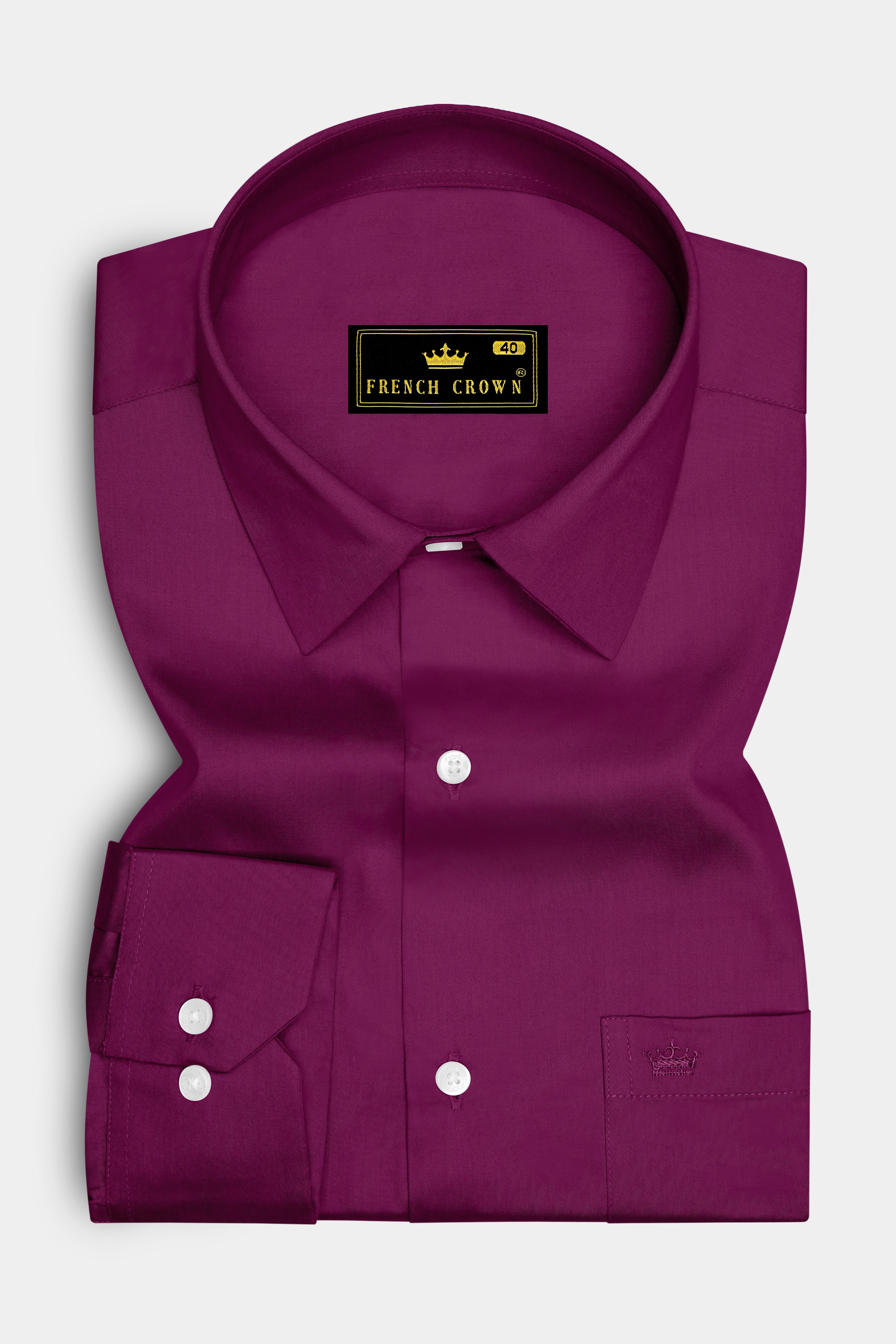 Regalis-Grape Purple Subtle Sheen Super Soft Premium Cotton Dress Shirt