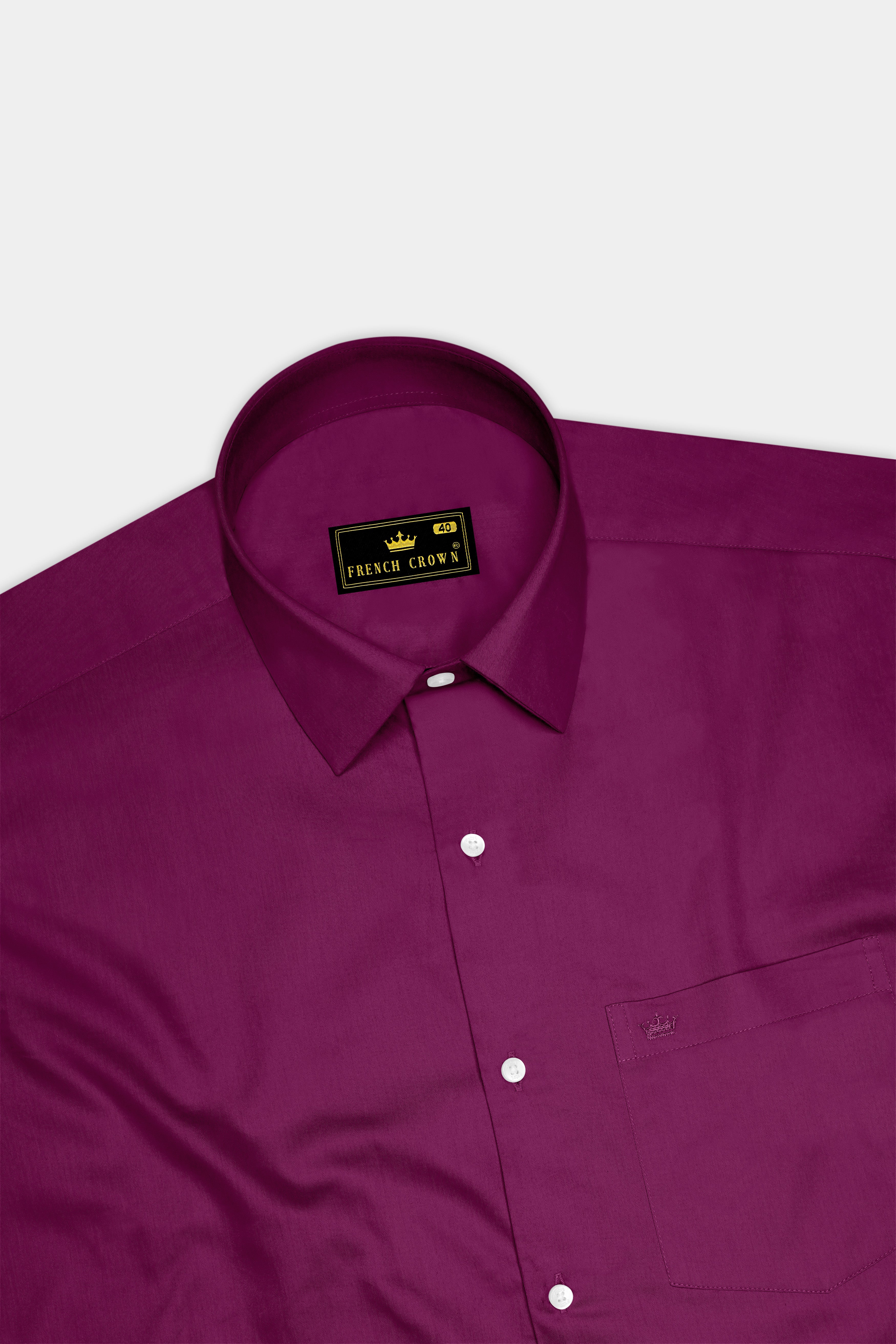 Regalis-Grape Purple Subtle Sheen Super Soft Premium Cotton Dress Shirt