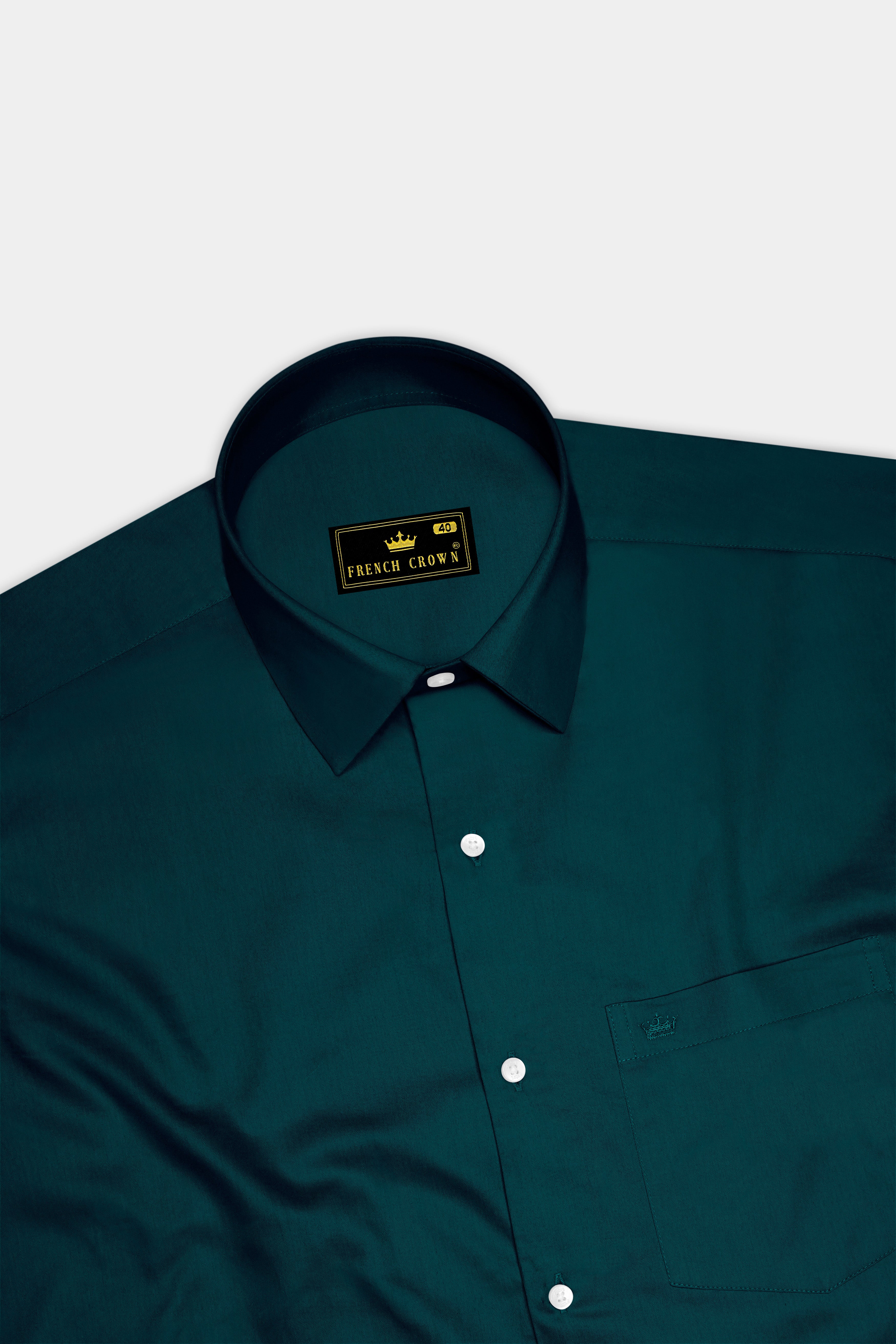 Verdoro-Daintree Green Subtle Sheen Super Soft Premium Cotton Dress Shirt