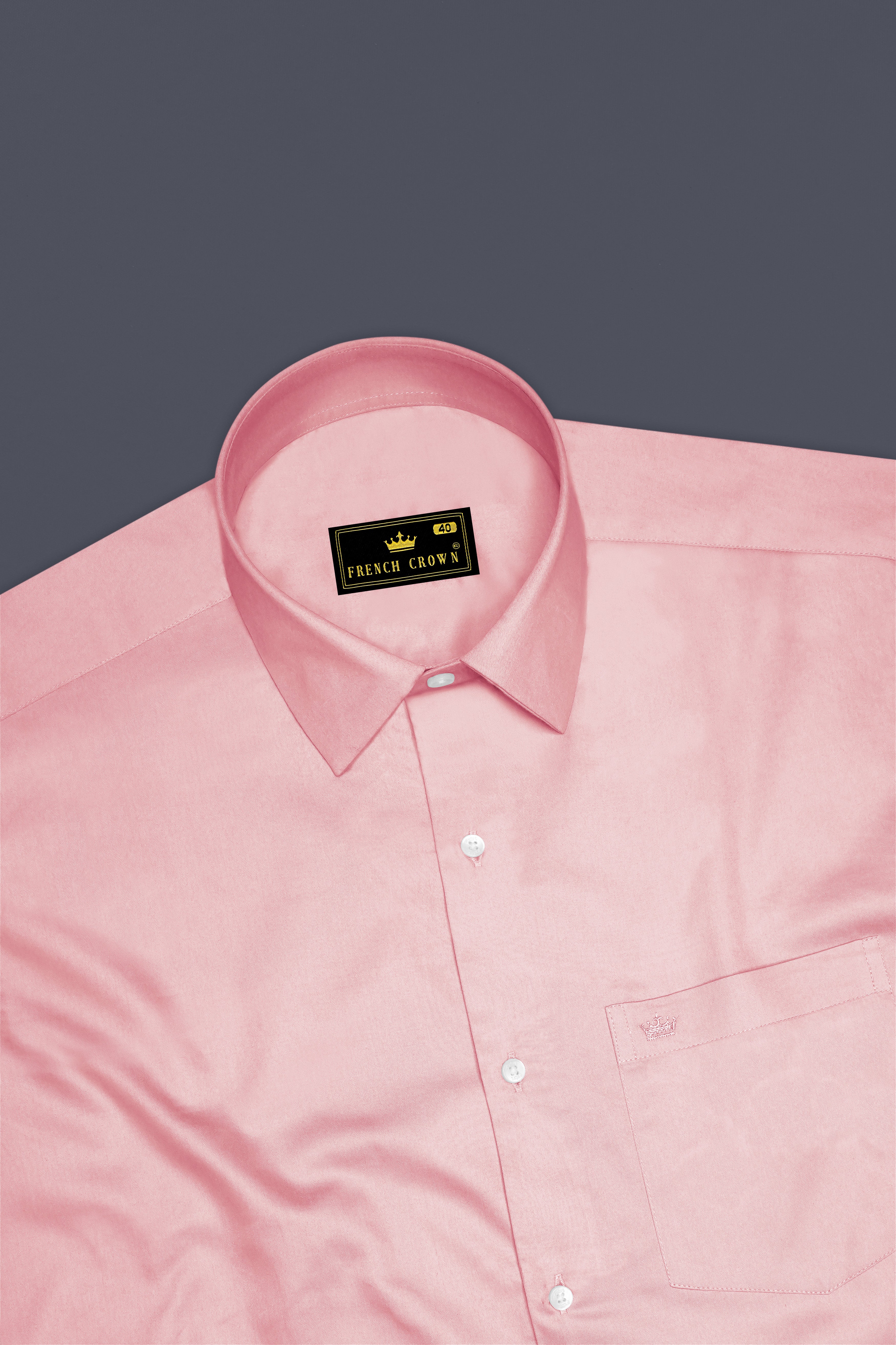 Rosavon-Blossom Pink Subtle Sheen Super Soft Premium Cotton Dress Shirt