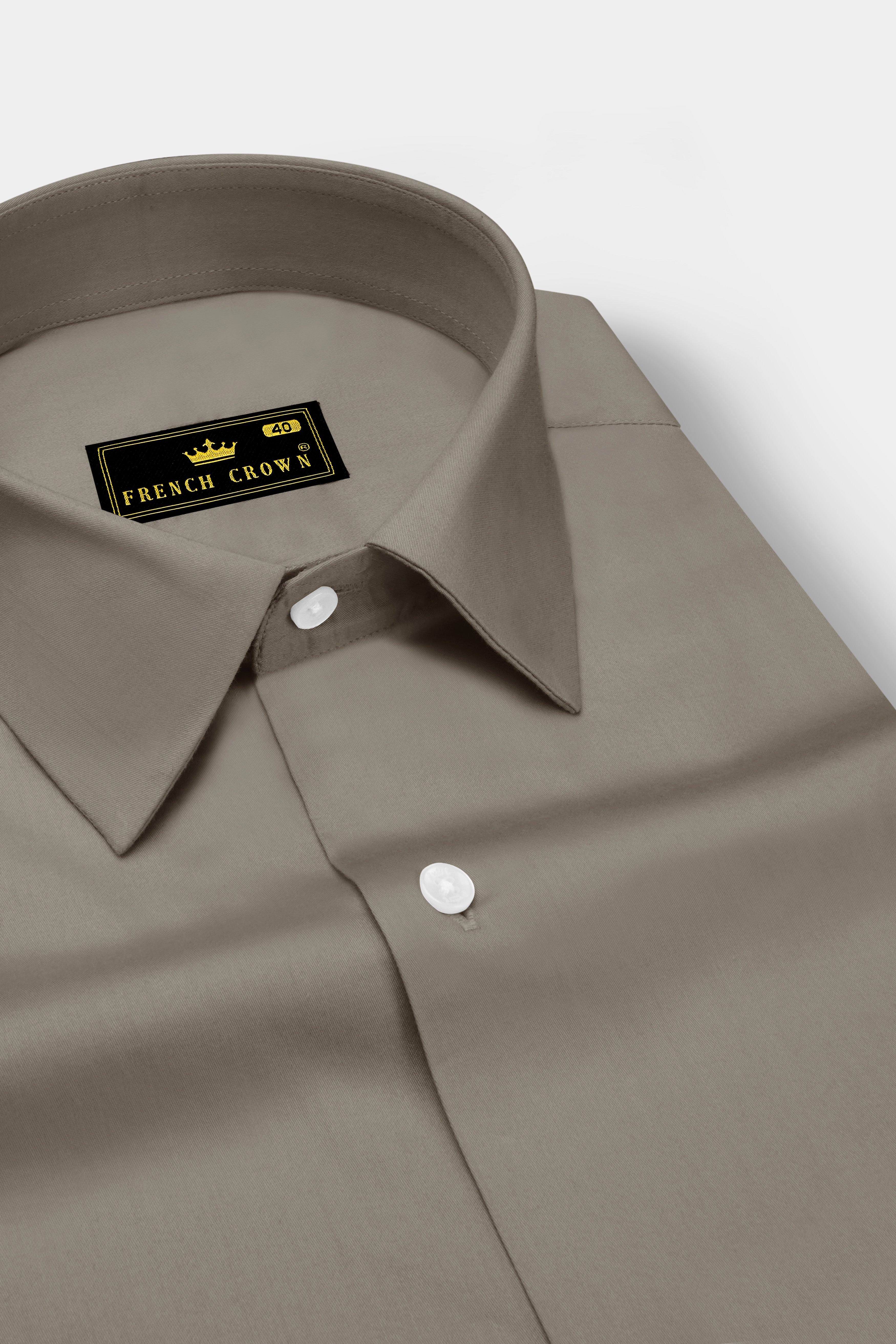 Argento-Makara Gray Subtle Sheen Super Soft Premium Cotton Dress Shirt