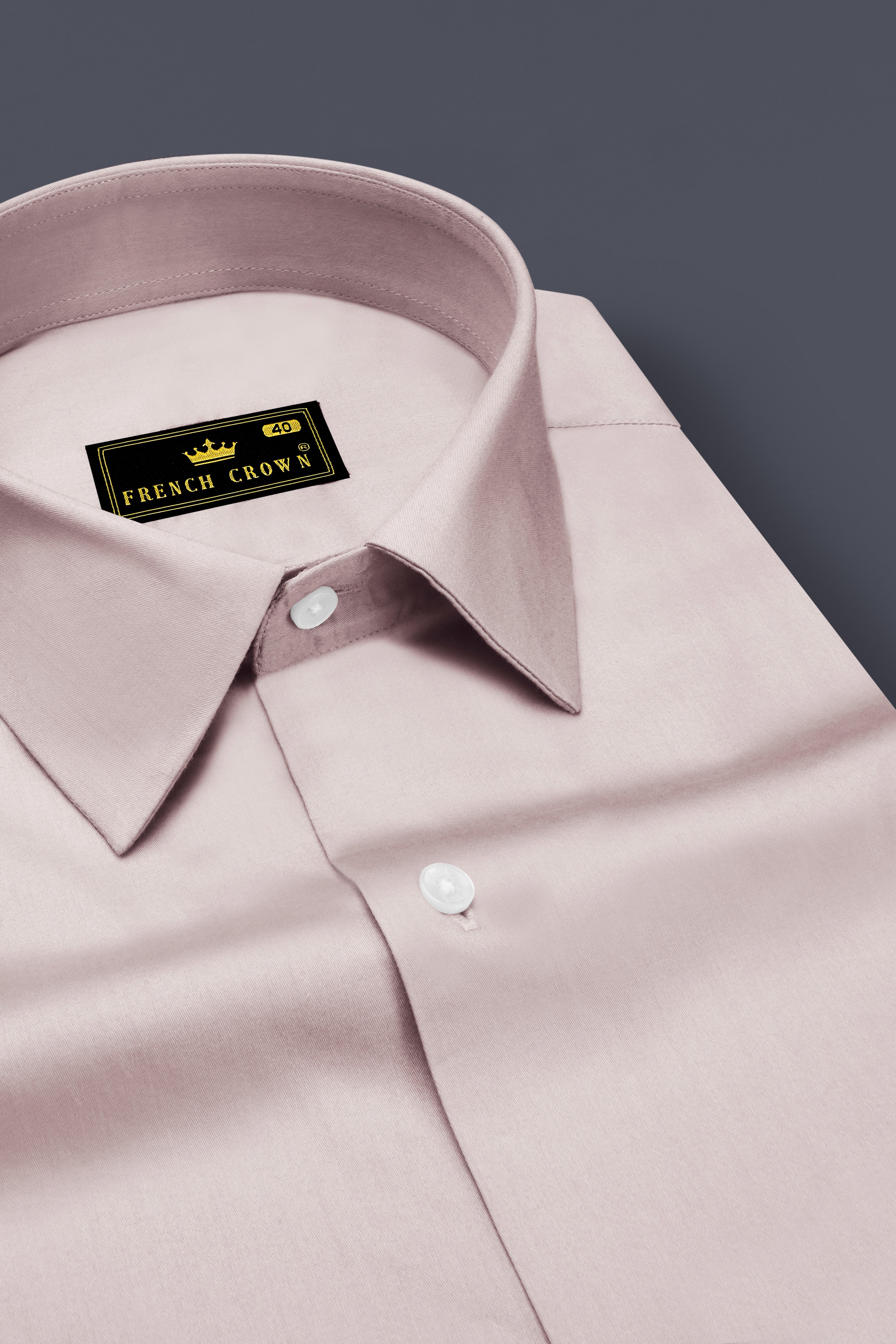 Blushoro-Clam Pink Subtle Sheen Super Soft Premium Cotton Dress Shirt