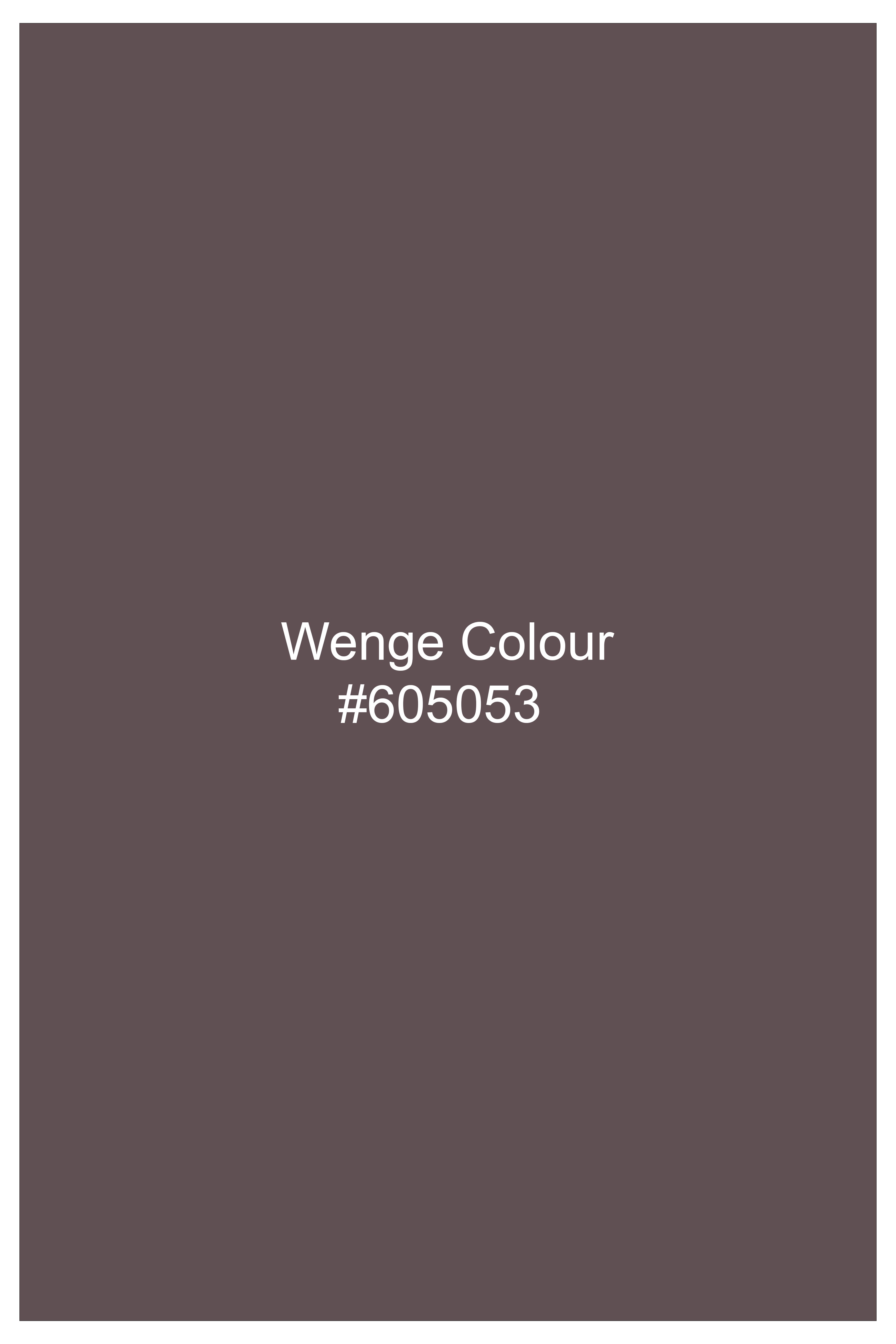 Umbero-Wenge Brown Subtle Sheen Super Soft Premium Cotton Mandarin Dress Shirt