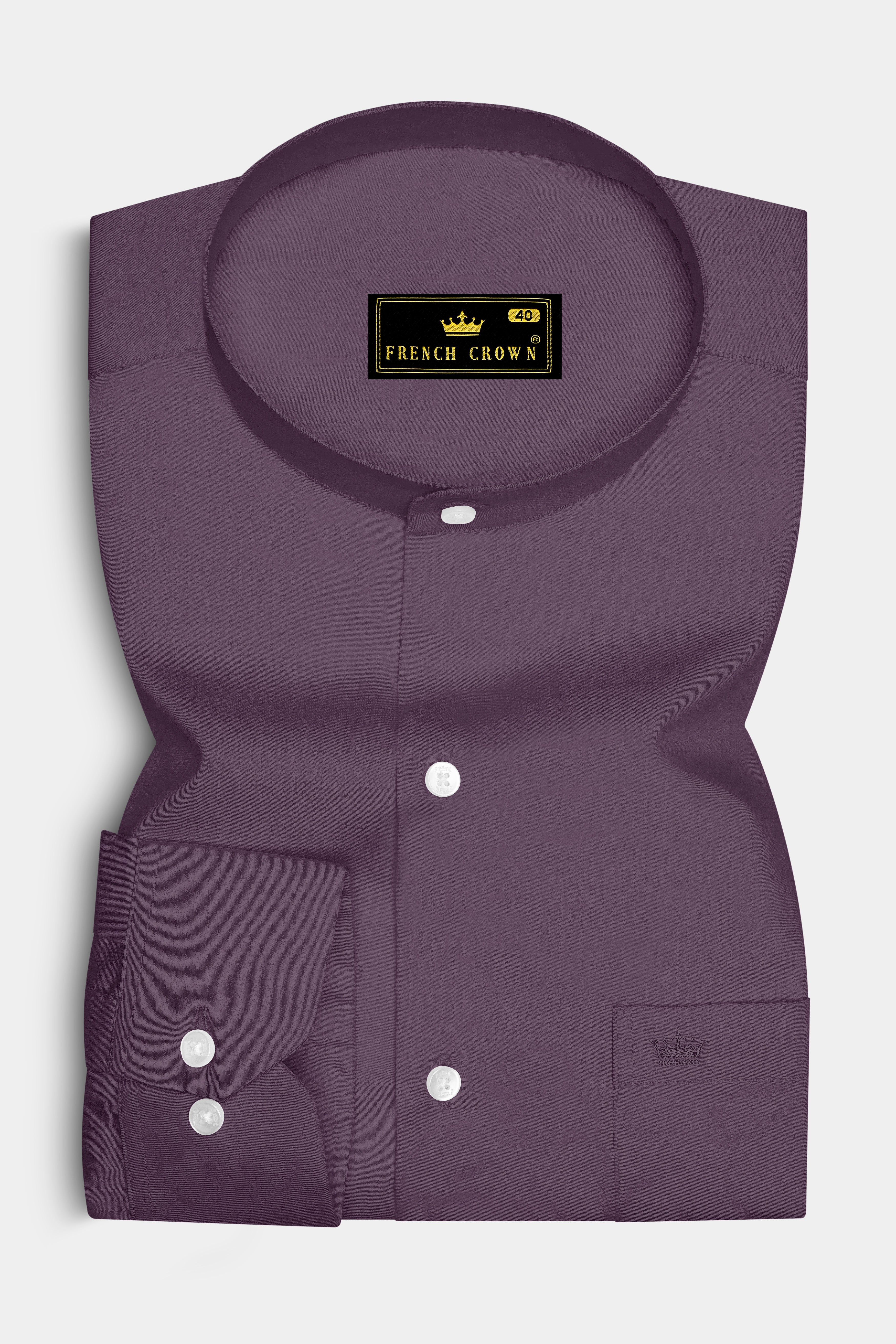 Mauvero-Taupe Purple Subtle Sheen Super Soft Premium Cotton Mandarin Dress Shirt 14498-M-38, 14498-M-H-38, 14498-M-39, 14498-M-H-39, 14498-M-40, 14498-M-H-40, 14498-M-42, 14498-M-H-42, 14498-M-44, 14498-M-H-44, 14498-M-46, 14498-M-H-46, 14498-M-48, 14498-M-H-48, 14498-M-50, 14498-M-H-50, 14498-M-52, 14498-M-H-52