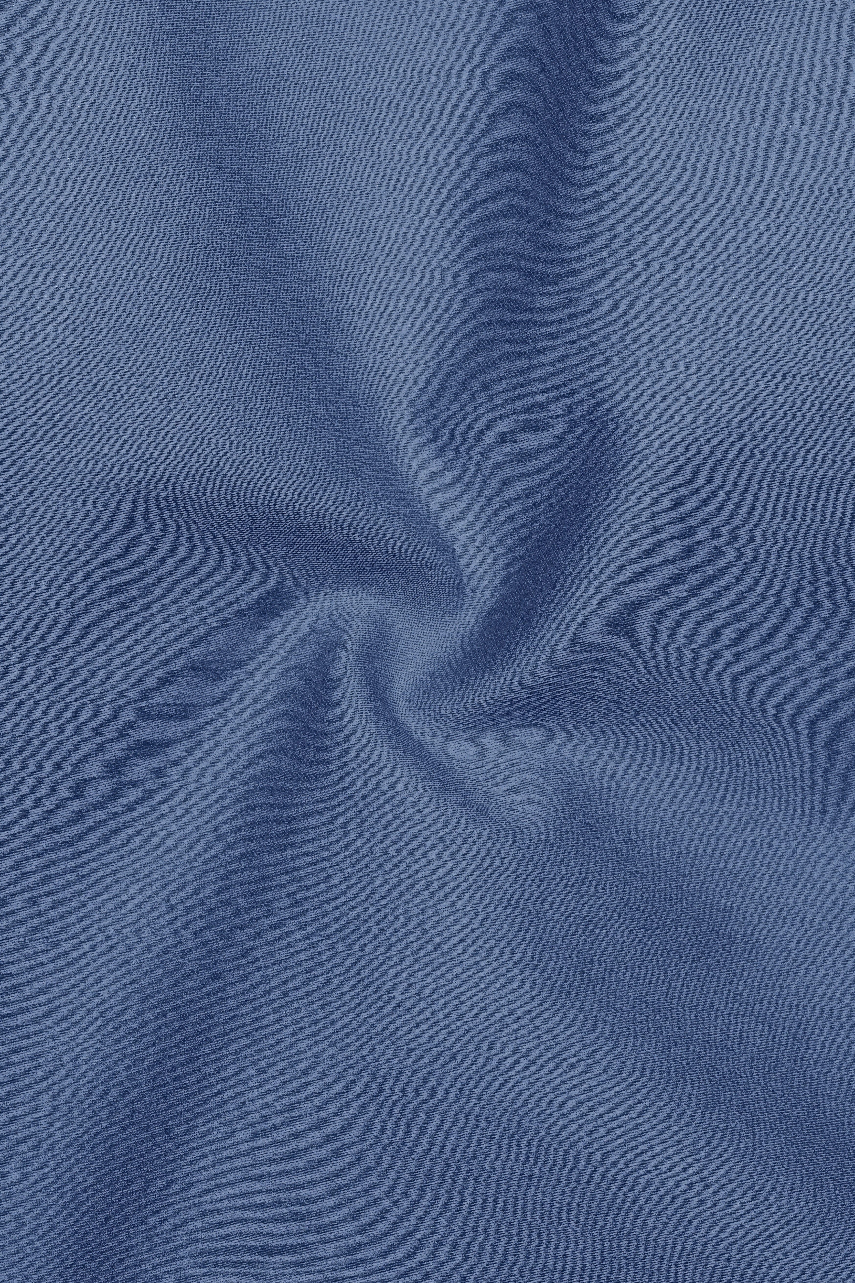 Azurion-Dusky Blue Subtle Sheen Super Soft Premium Cotton Mandarin Dress Shirt