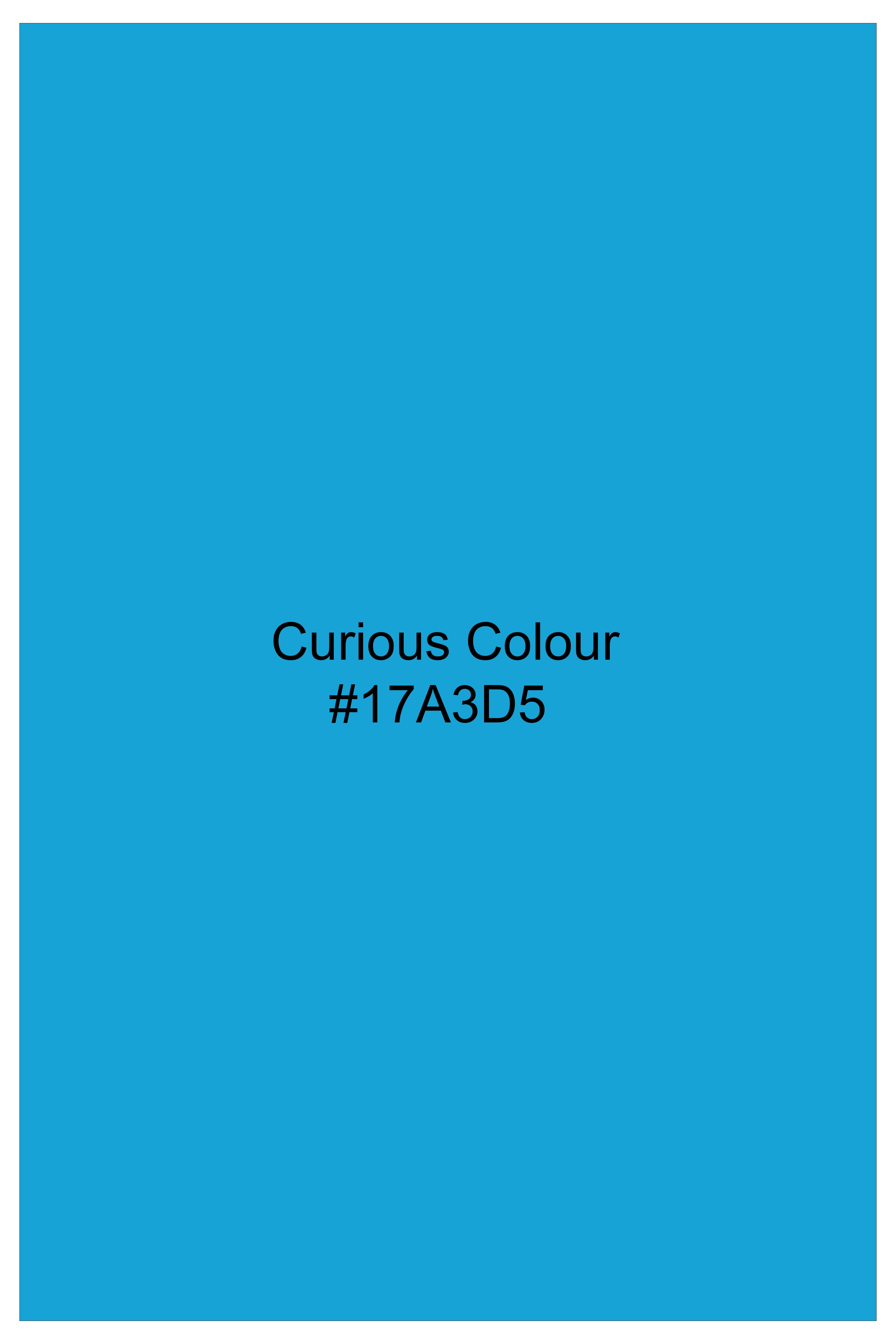 Azurique-Curious Blue Subtle Sheen Super Soft Premium Cotton Tuxedo Dress Shirt