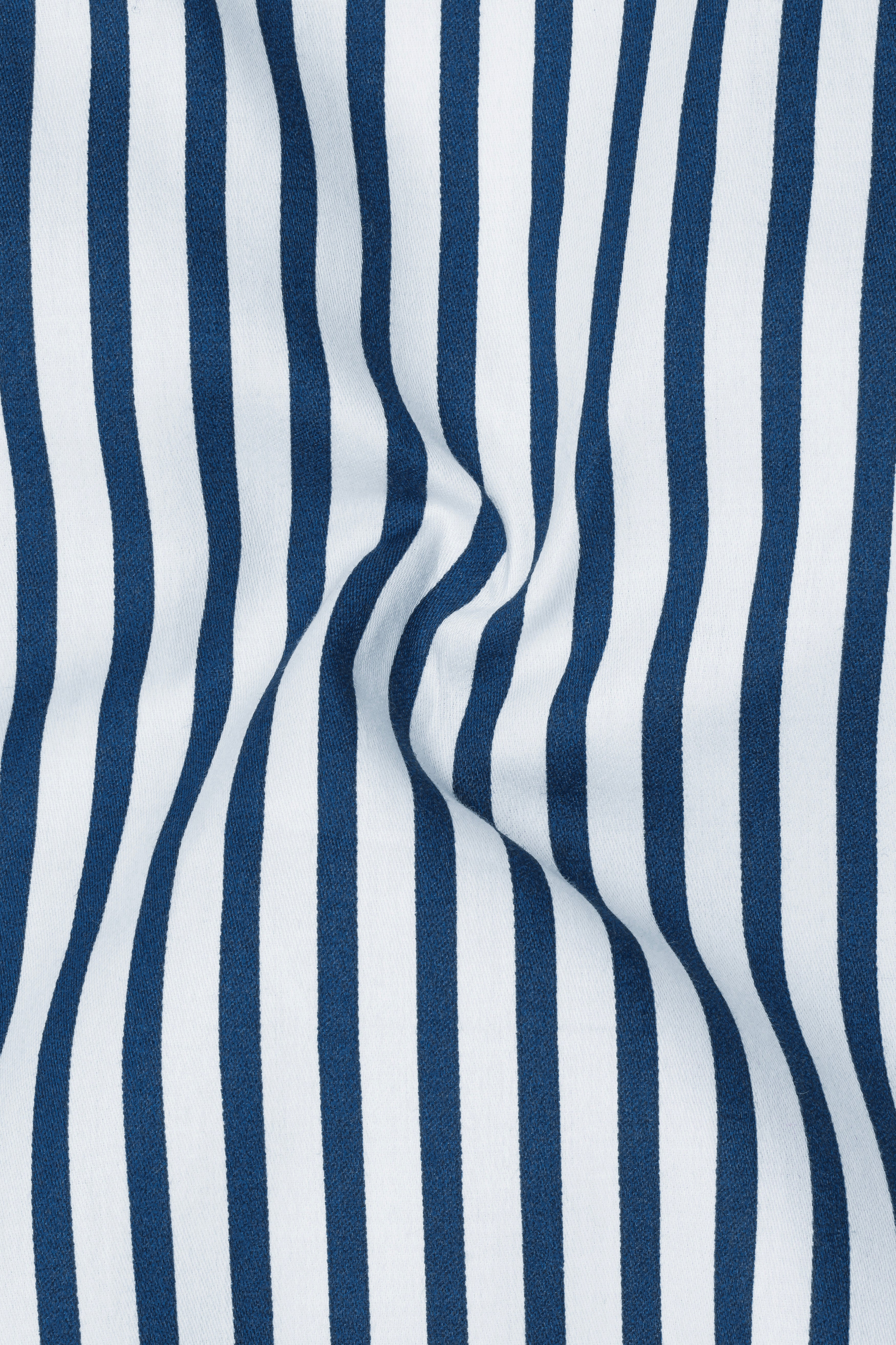 Sapphire-Lapis Blue And Bright White Candy Striped Subtle Sheen Soft Premium Cotton Dress Shirt