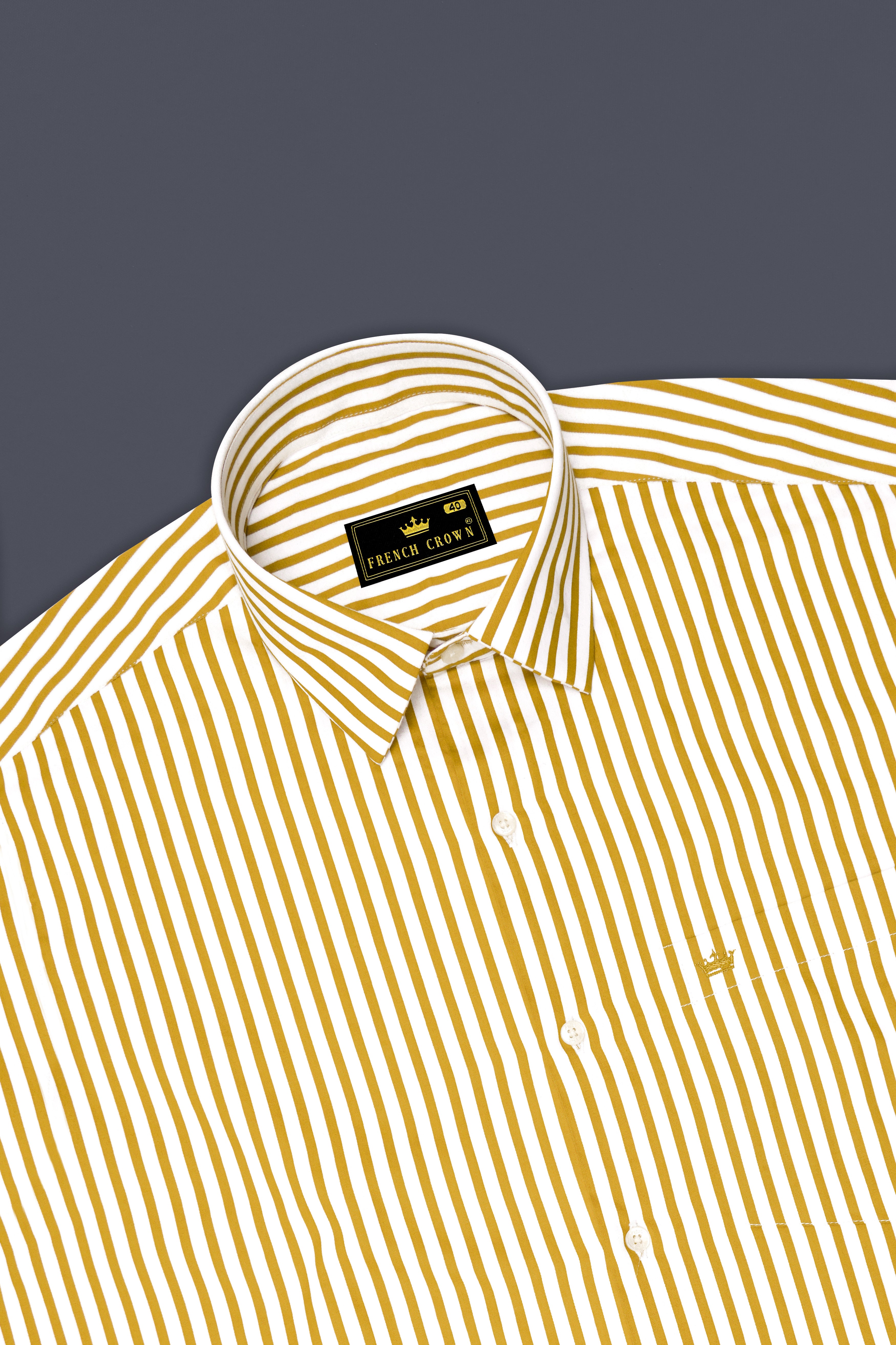 Terrasol-Ochre Yellow And Bright White Candy Striped Subtle Sheen Super Soft Premium Cotton Dress Shirt 14540-38, 14540-H-38, 14540-39, 14540-H-39, 14540-40, 14540-H-40, 14540-42, 14540-H-42, 14540-44, 14540-H-44, 14540-46, 14540-H-46, 14540-48, 14540-H-48, 14540-50, 14540-H-50, 14540-52, 14540-H-52