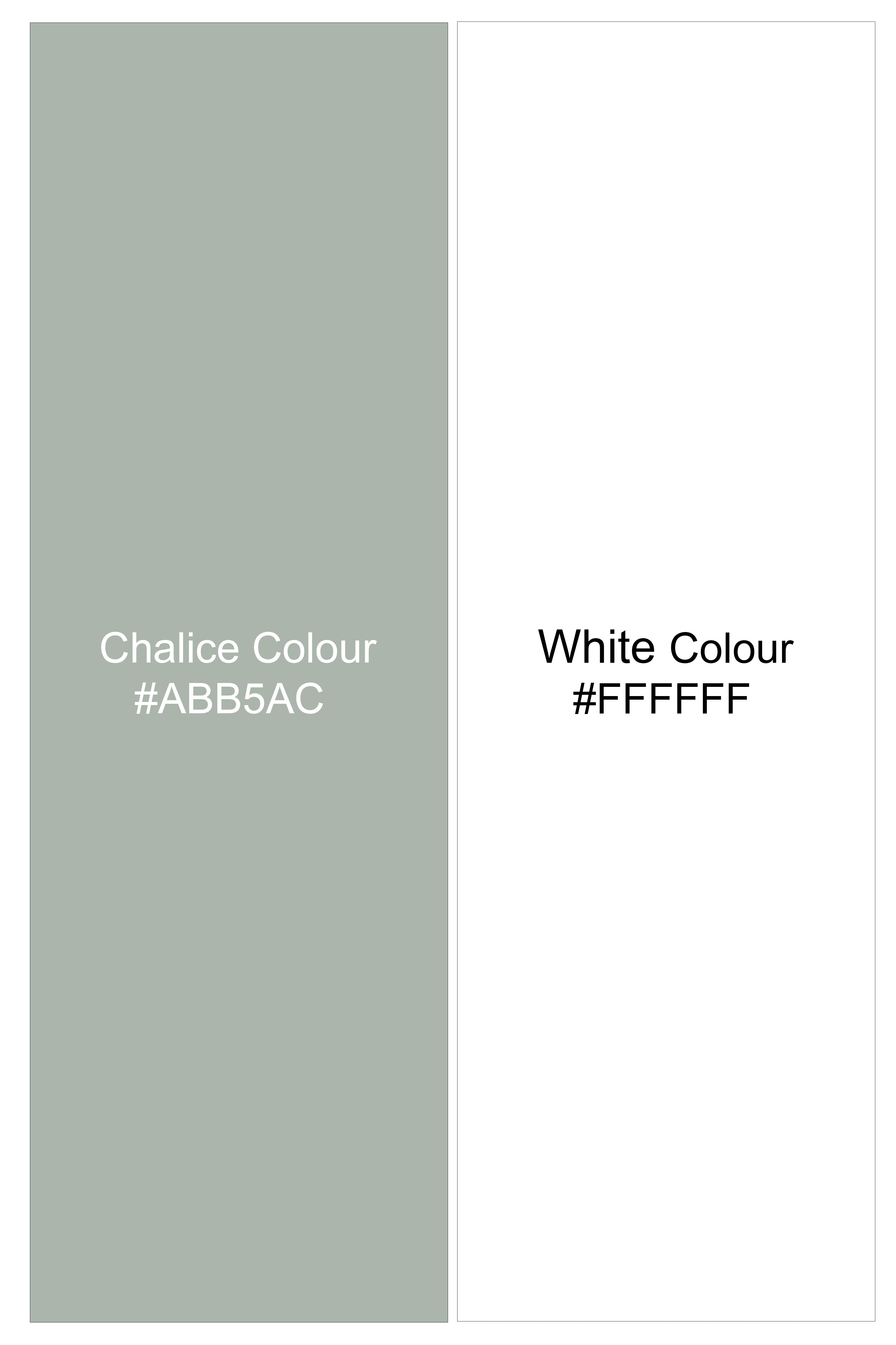 Verdant-Chalice Green And Bright White Windowpane Subtle Sheen Super Soft Premium Cotton Dress White Cuff Collar Shirt