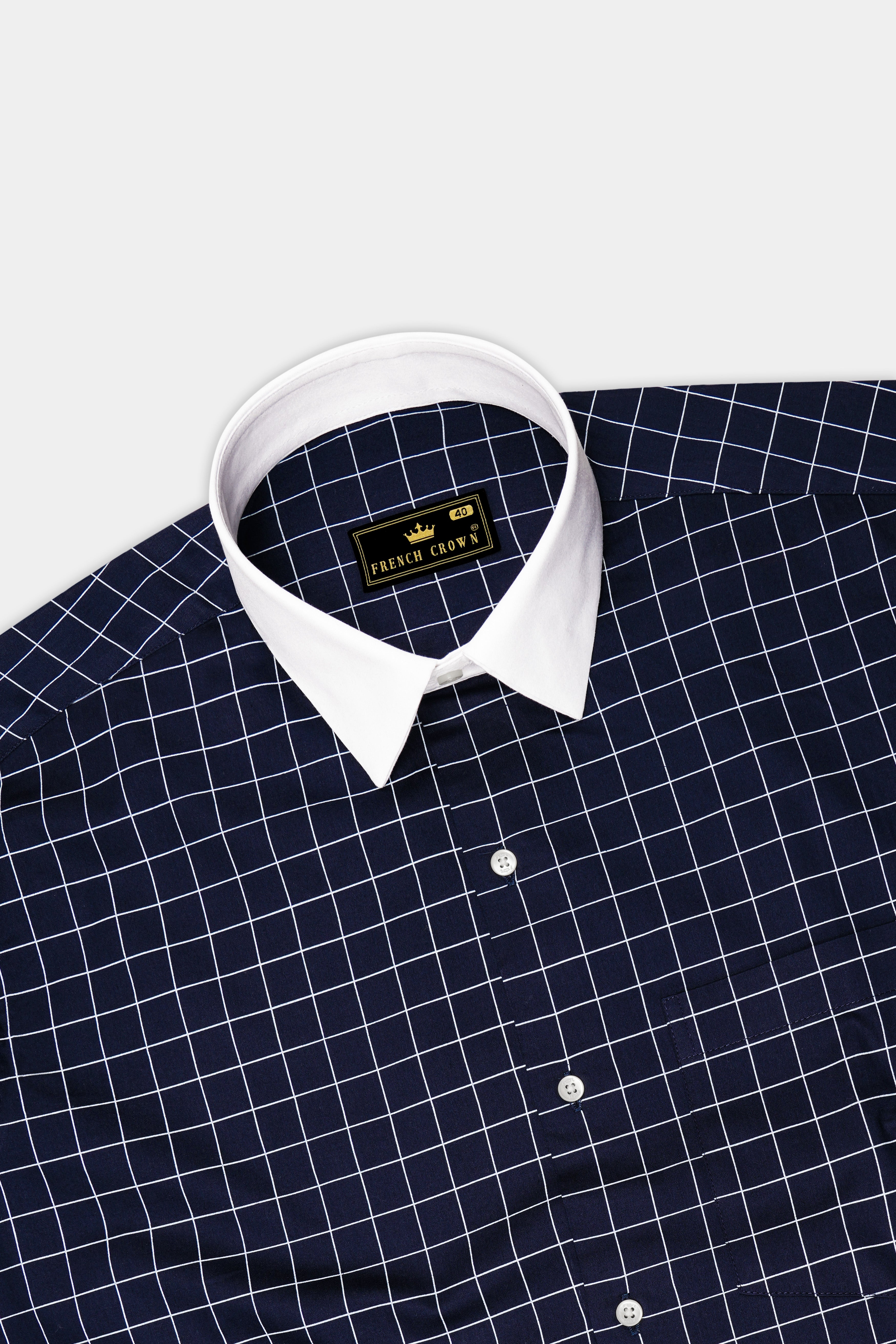 Azure-Mirage Blue And Bright White Windowpane Subtle Sheen Super Soft Premium Cotton Dress White Cuff Collar Shirt 14555-WCC-38, 14555-WCC-H-38, 14555-WCC-39, 14555-WCC-H-39, 14555-WCC-40, 14555-WCC-H-40, 14555-WCC-42, 14555-WCC-H-42, 14555-WCC-44, 14555-WCC-H-44, 14555-WCC-46, 14555-WCC-H-46, 14555-WCC-48, 14555-WCC-H-48, 14555-WCC-50, 14555-WCC-H-50, 14555-WCC-52, 14555-WCC-H-52
