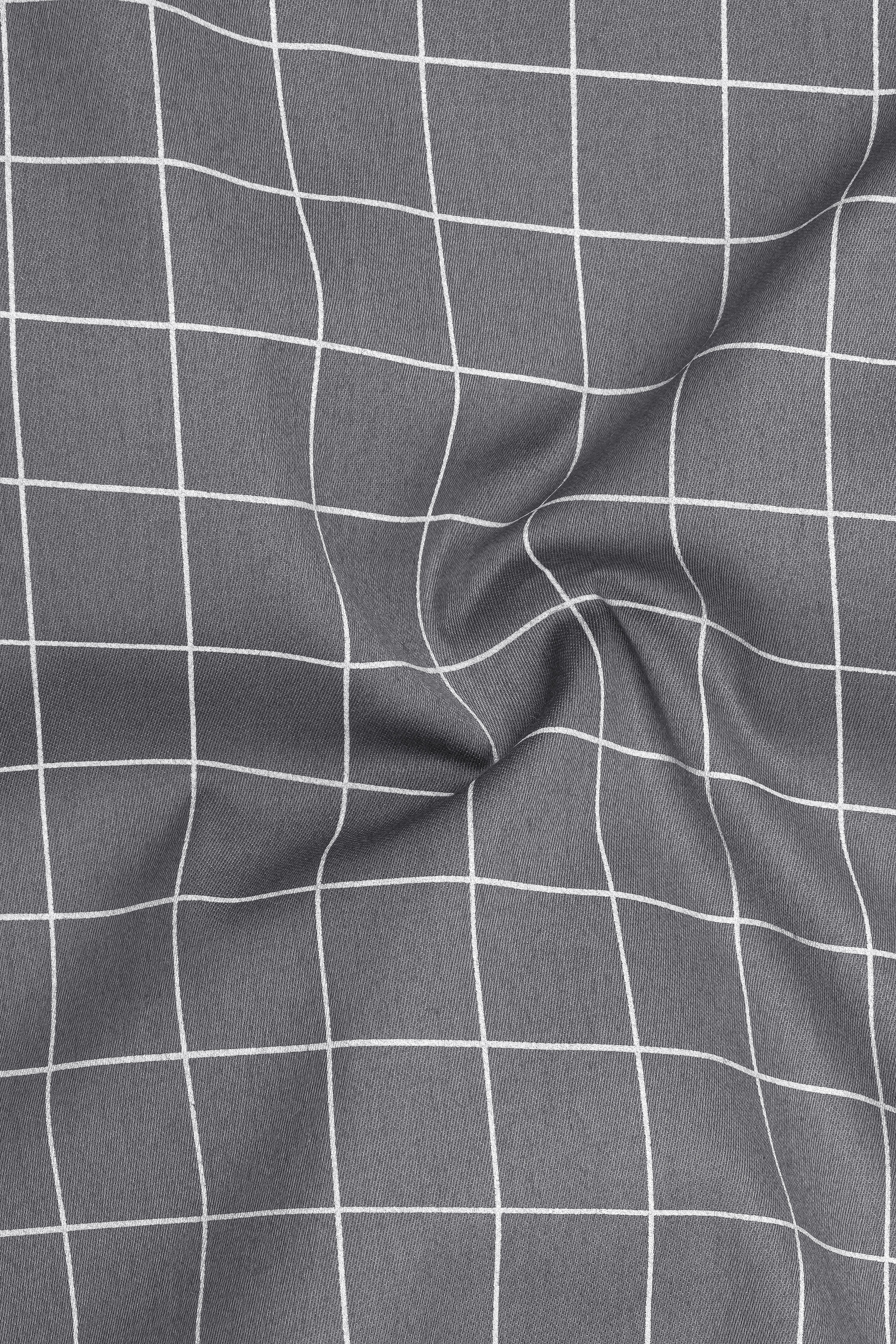 Argent-Shuttle Gray And Bright White Windowpane Subtle Sheen Super Soft Premium Cotton Dress Shirt 14561-38, 14561-H-38, 14561-39, 14561-H-39, 14561-40, 14561-H-40, 14561-42, 14561-H-42, 14561-44, 14561-H-44, 14561-46, 14561-H-46, 14561-48, 14561-H-48, 14561-50, 14561-H-50, 14561-52, 14561-H-52