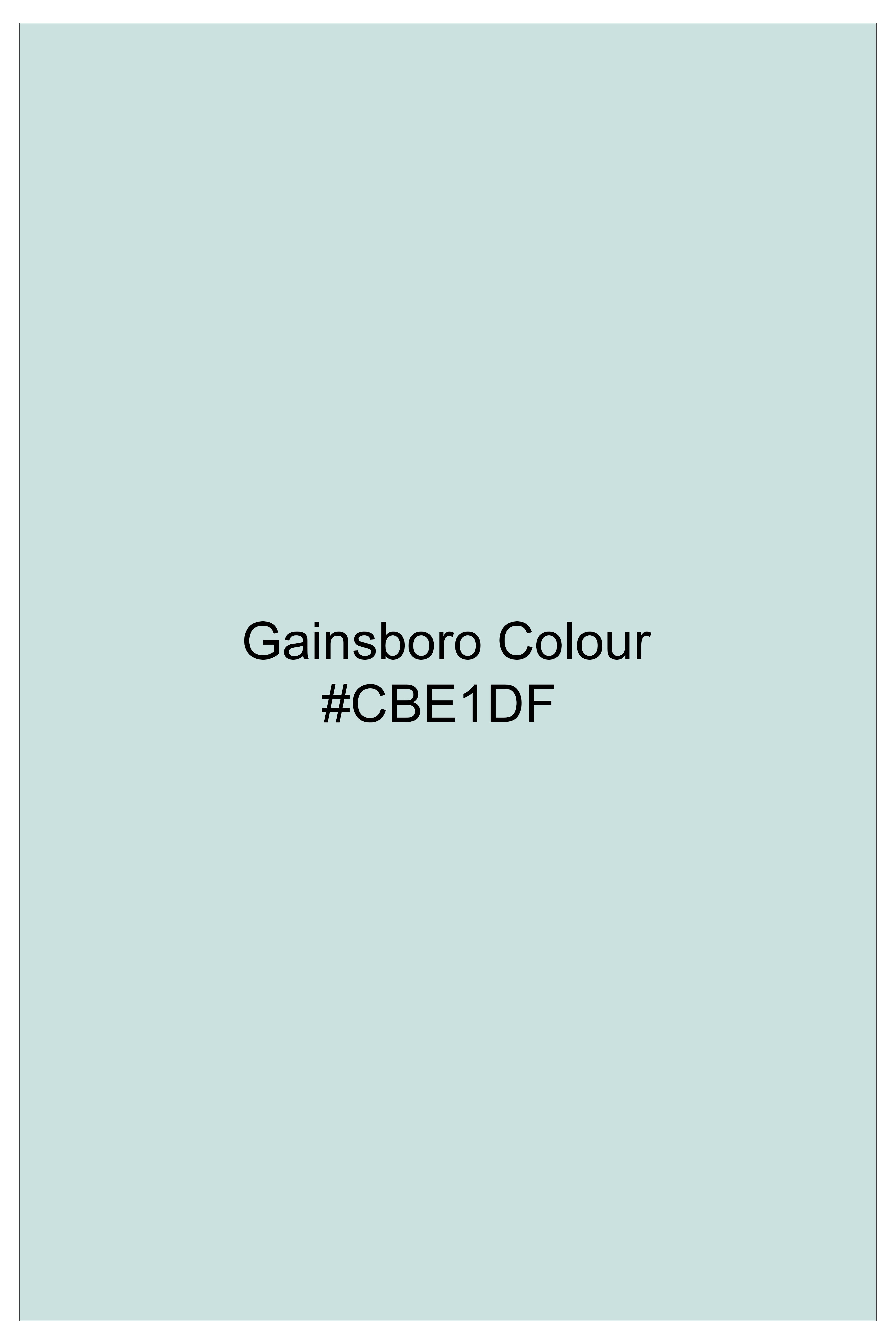 Sterling-Gainsboro Gray Subtle Sheen Super Soft Premium Cotton Mandarin Dress Shirt