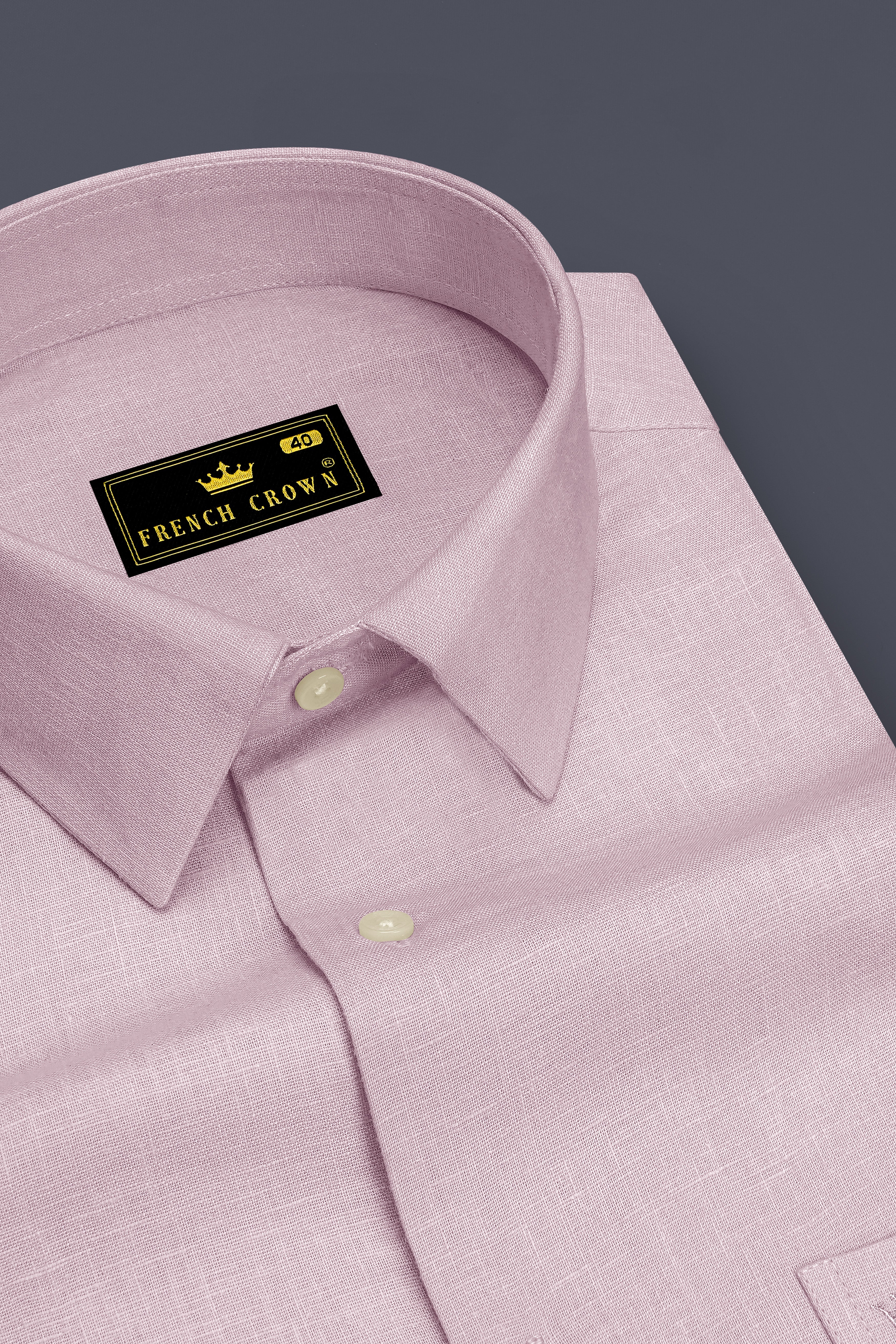 Zenith-Maverick Pink Luxurious Linen Dress Shirt