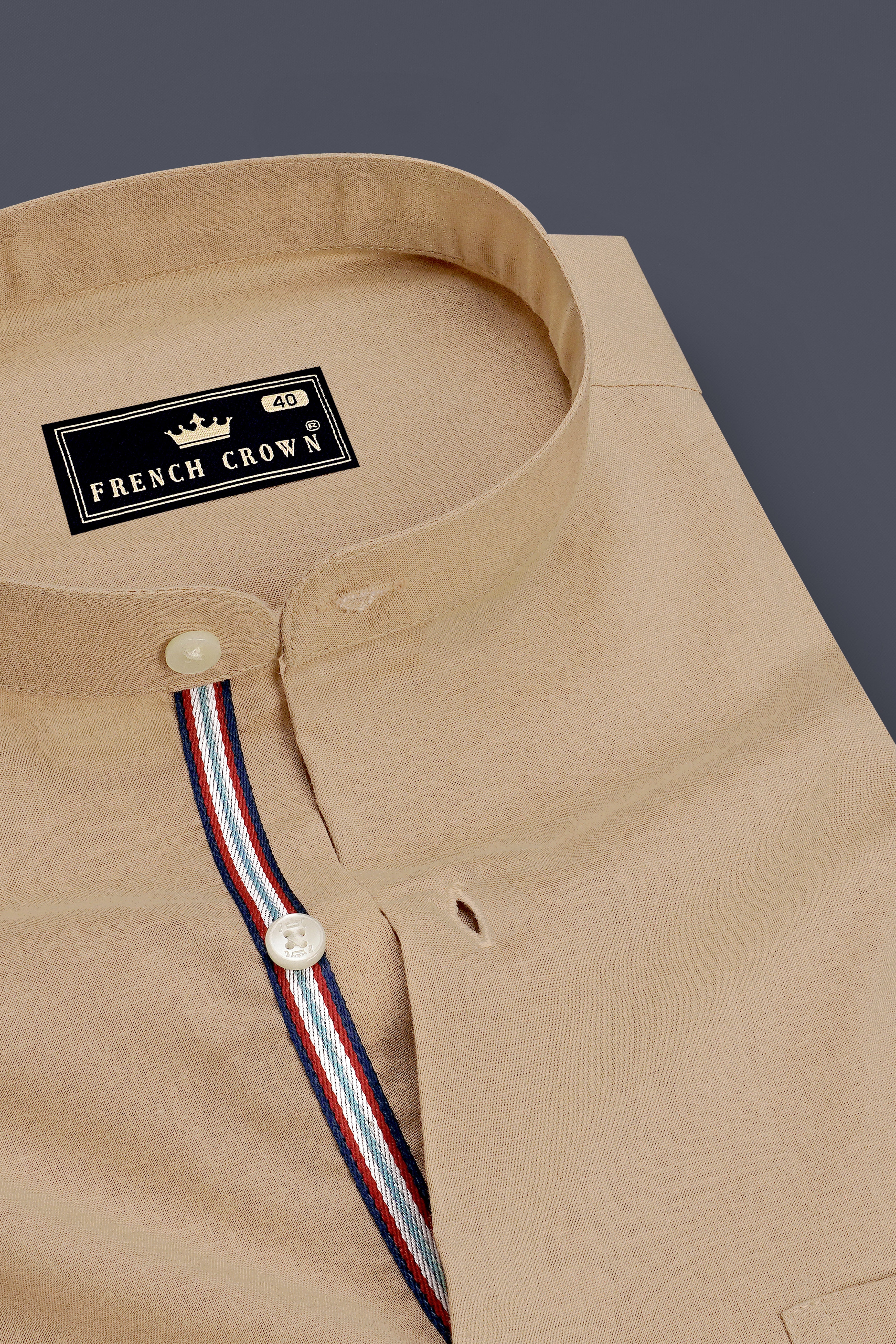 Rustique-Mongoose Brown Luxurious Linen Casual Shirt