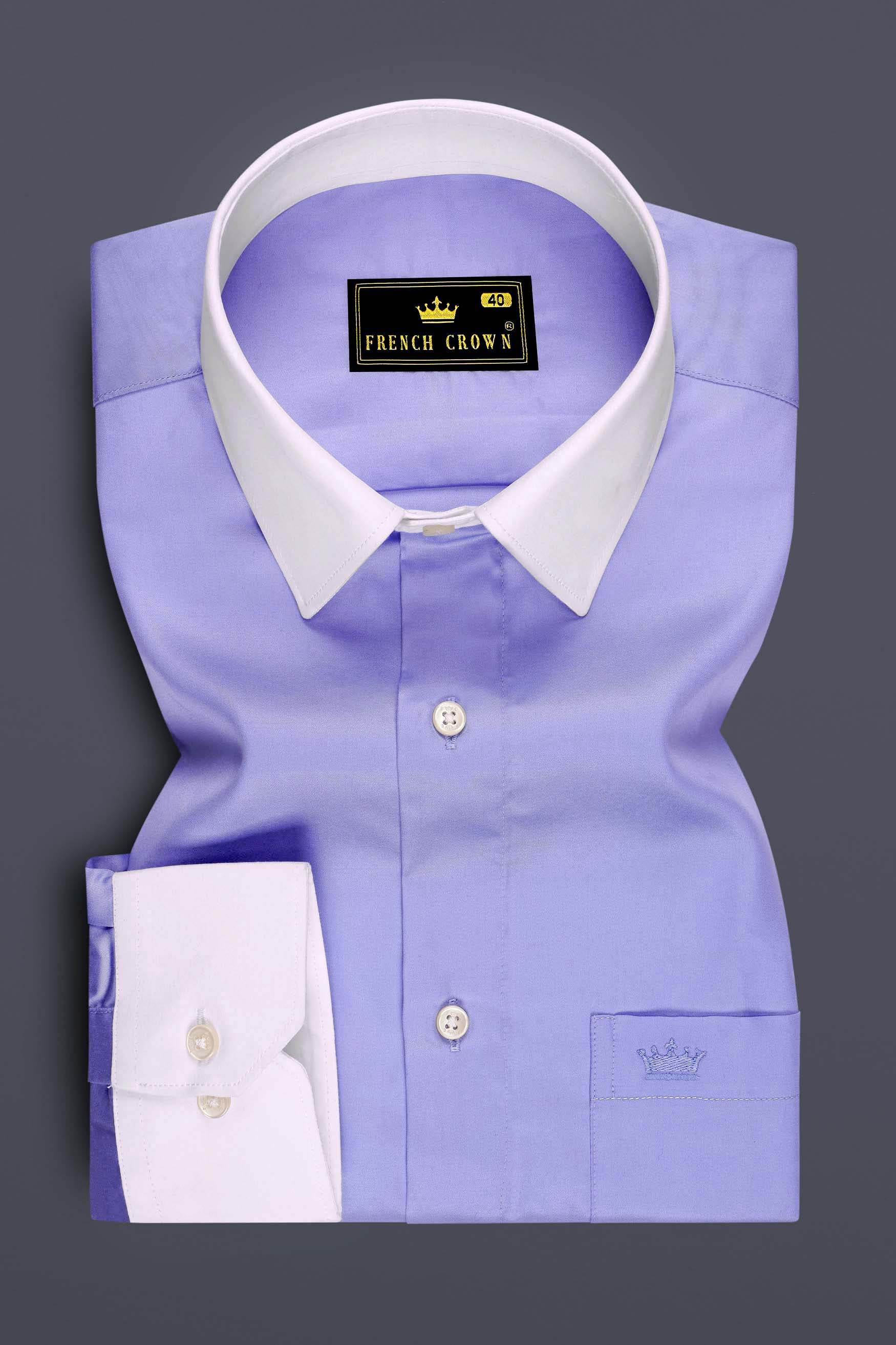 Glacis-Pale Blue Subtle Sheen Super Soft Premium Cotton Dress Shirt