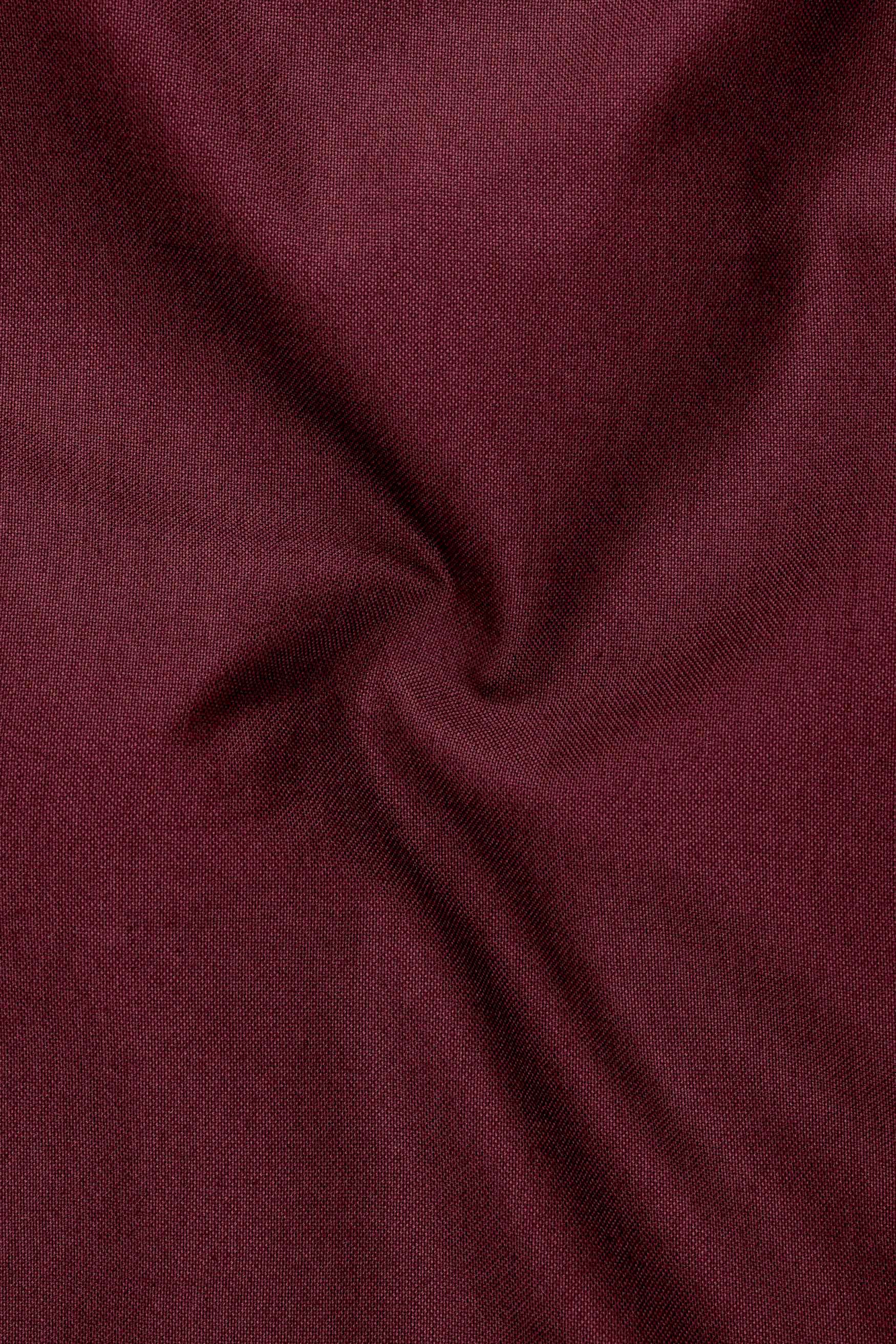 Torrin-Burnt Maroon Oxford Premium Cotton Dress Shirt