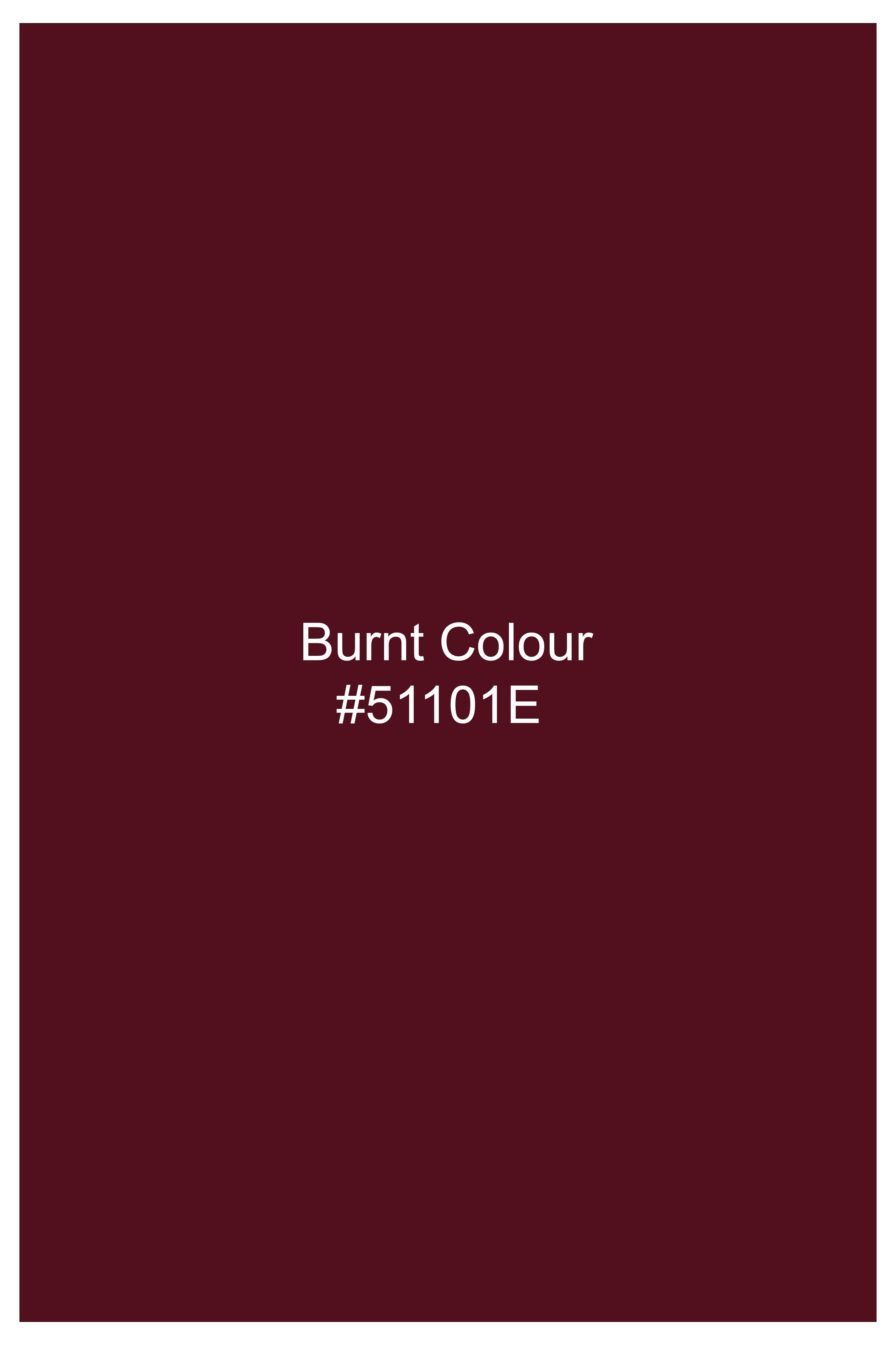 Torrin-Burnt Maroon Oxford Premium Cotton Dress Shirt