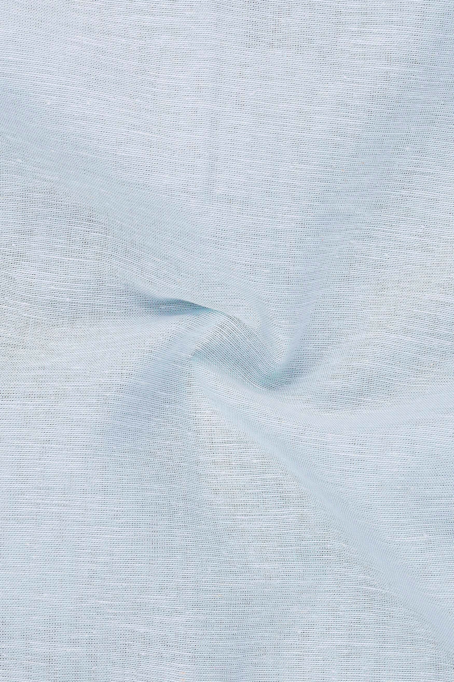 Cerulex-Seashell Blue Luxurious Linen Casual Kurta Shirt