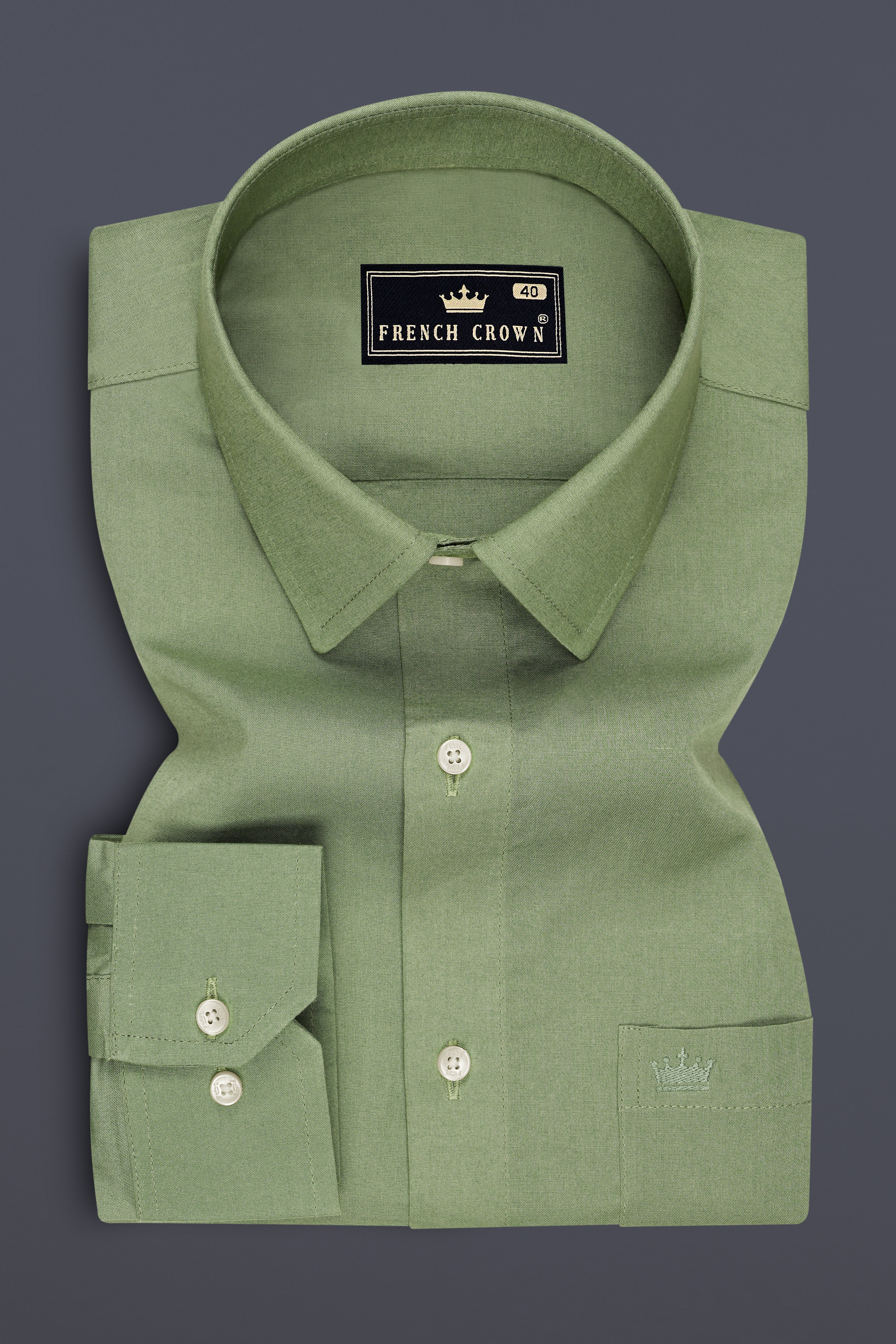 Verdant-Battleship Green Super Soft Premium Cotton Dress Shirt
