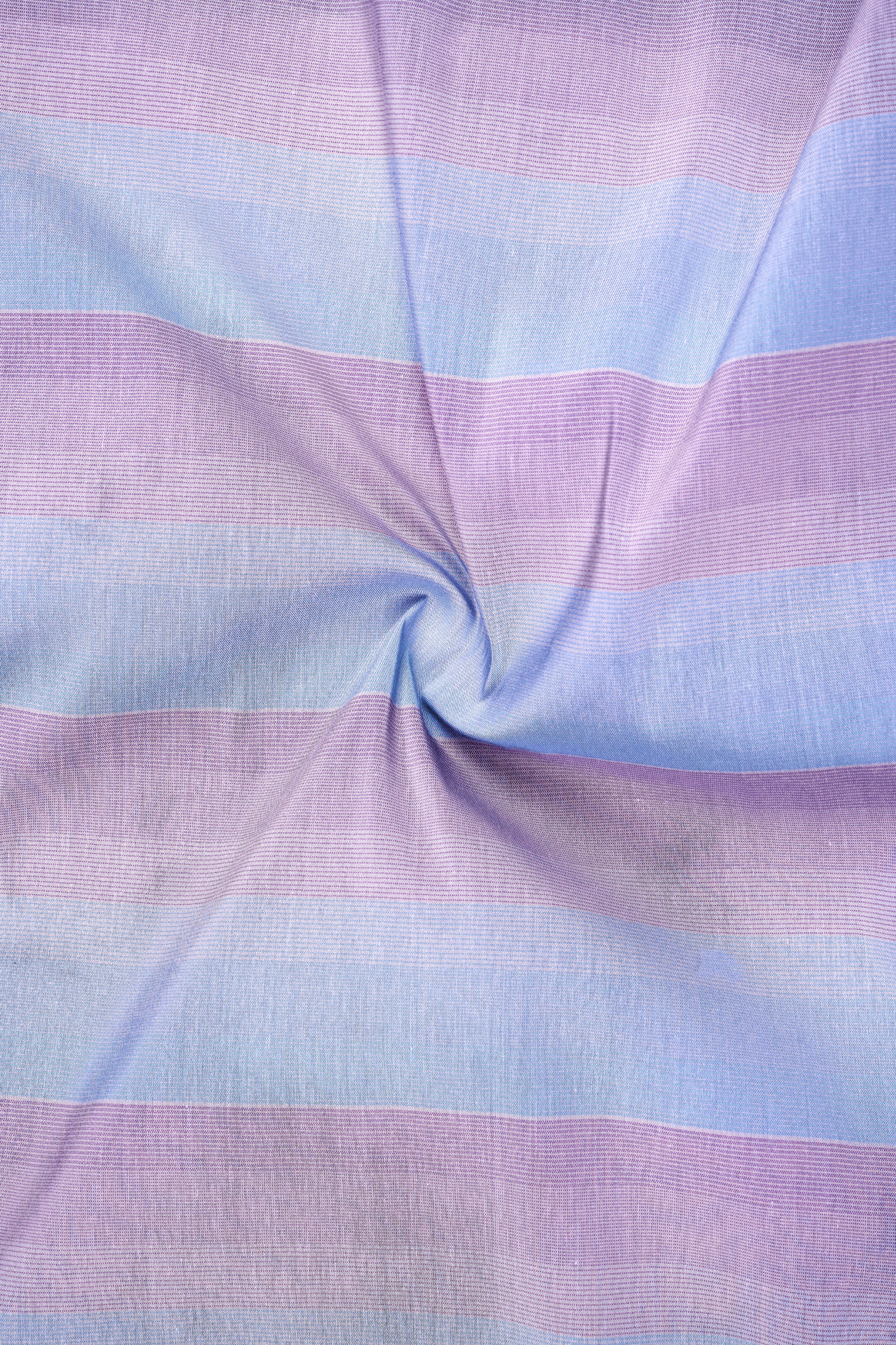 Aether-Mountbatten Pink And Faded Blue Striped Light Weight Super Soft Premium Cotton Casual Designer Shirt