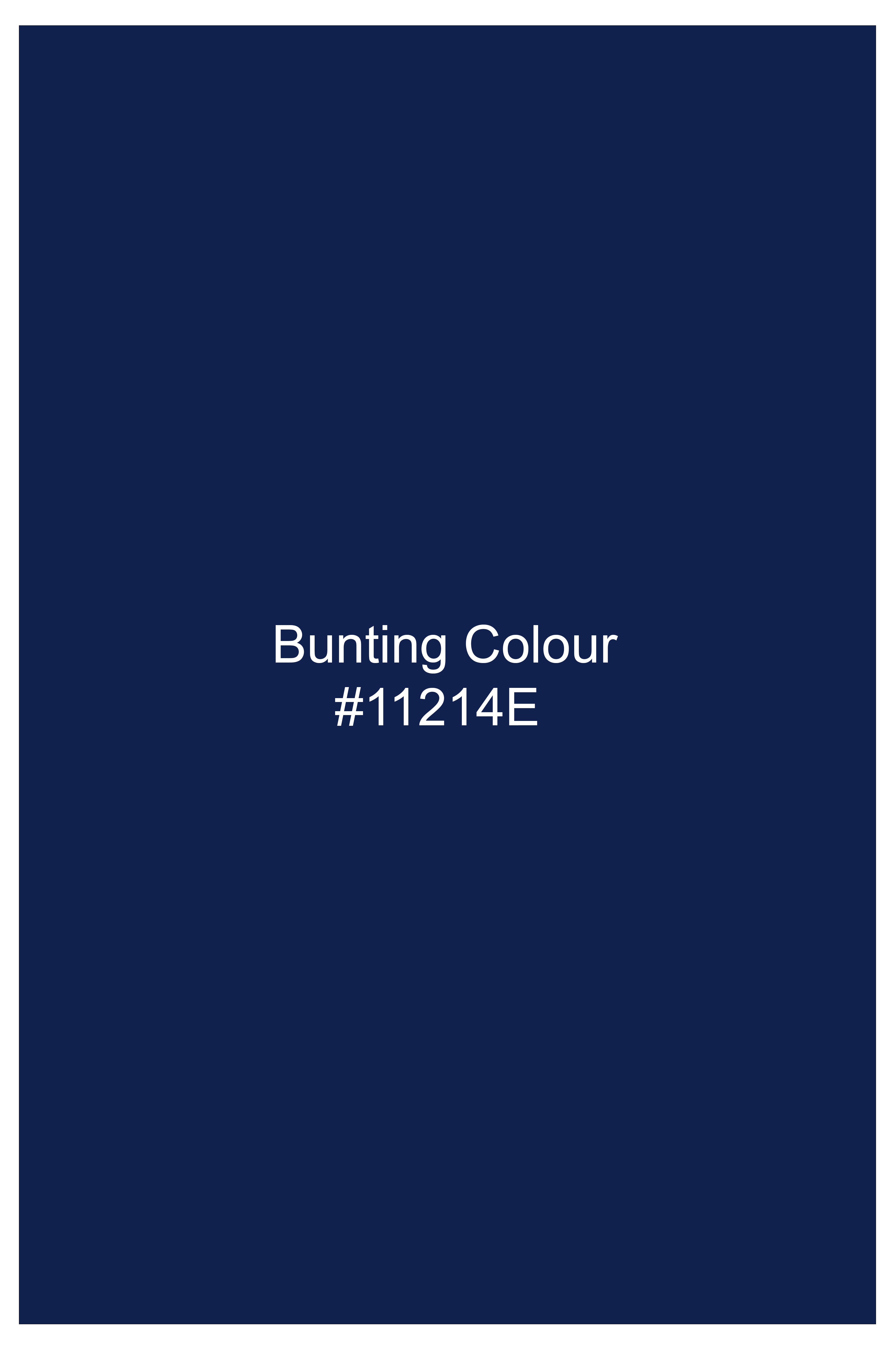 Zephric-Bunting Blue Printed Premium Denim Casual Shirt