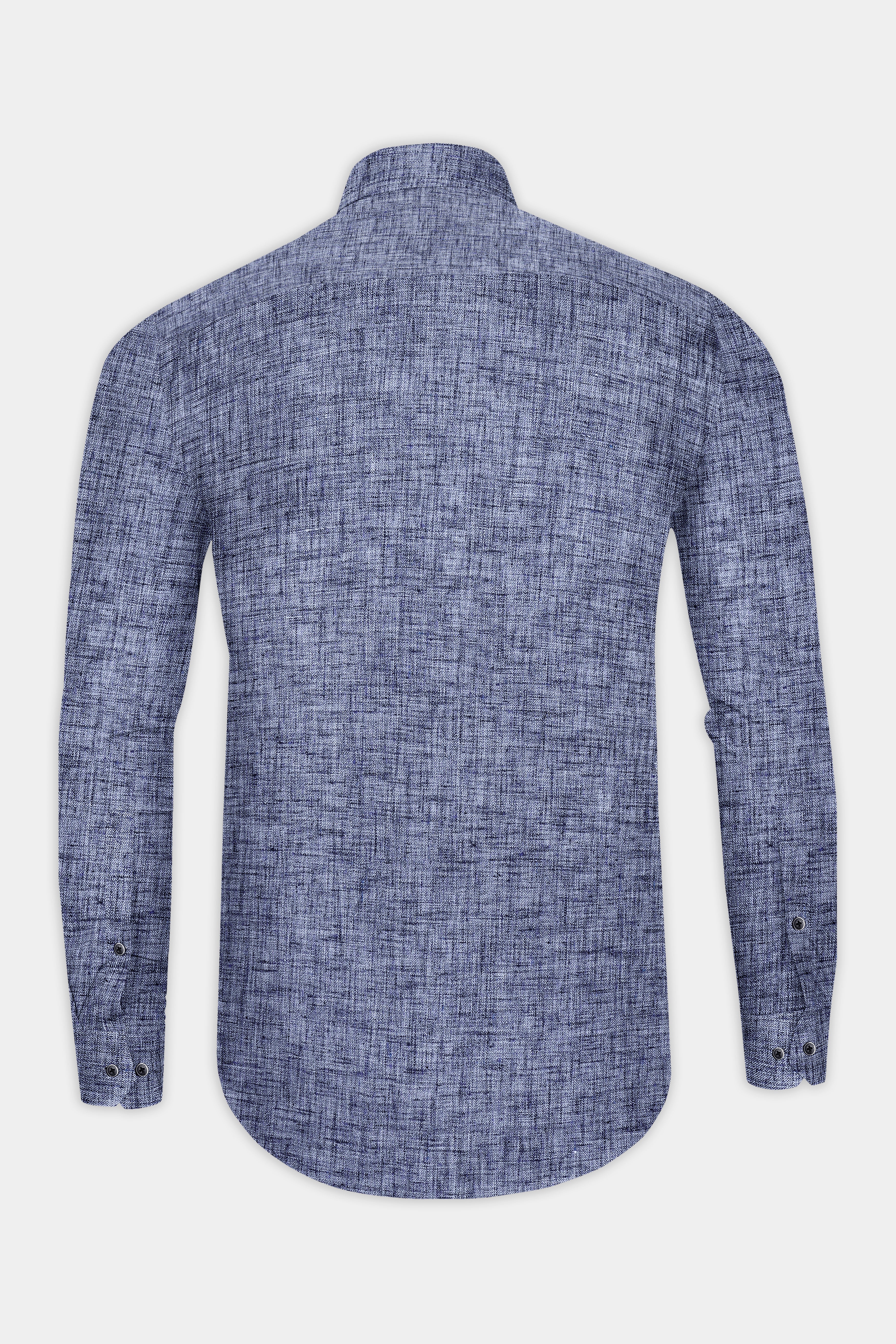 Velric-Regent Gray Textured Luxurious Linen Designer Casual Shirt