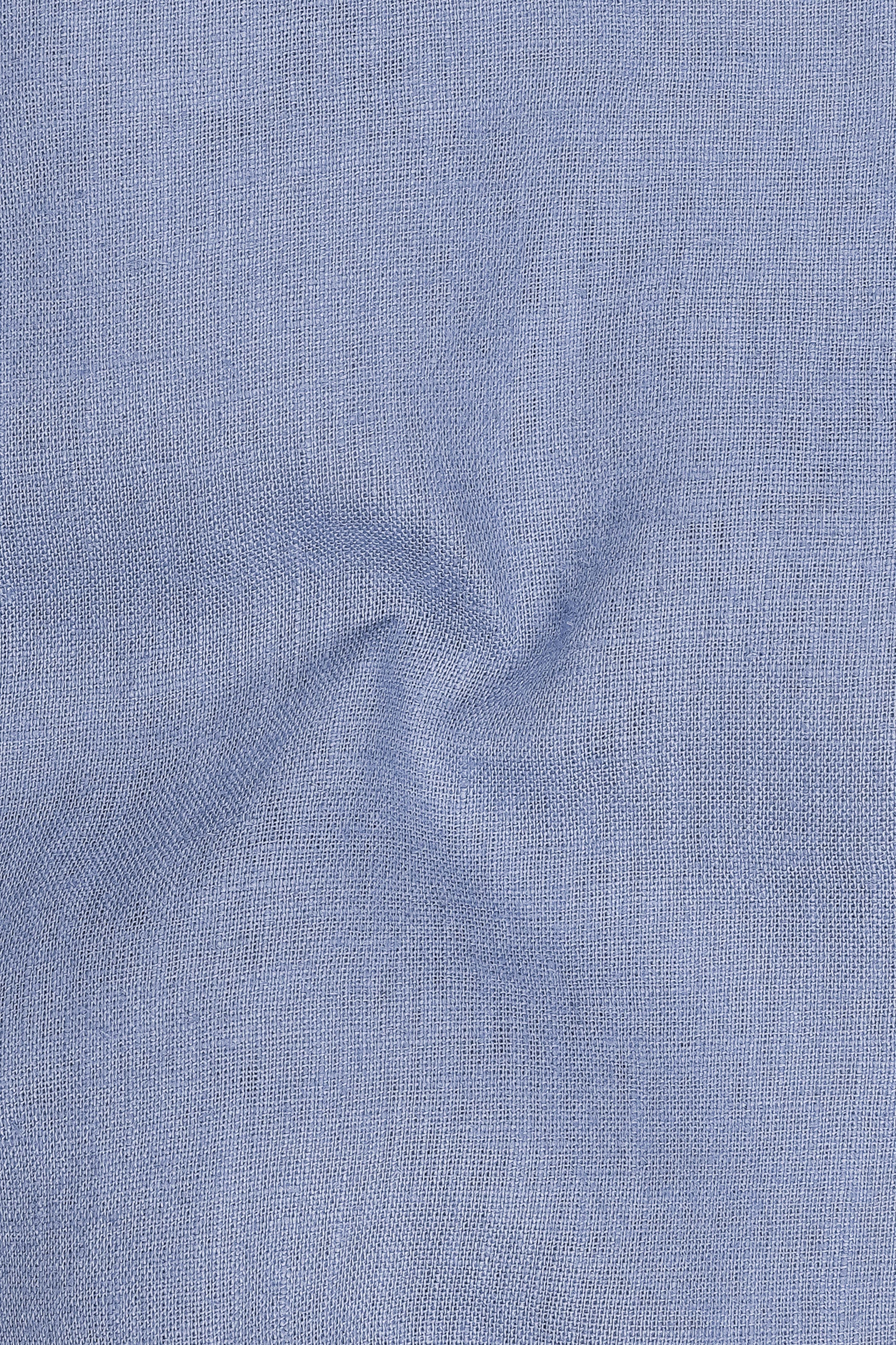 Elara-Periwinkle Blue Luxurious Linen Casual Kurta Shirt
