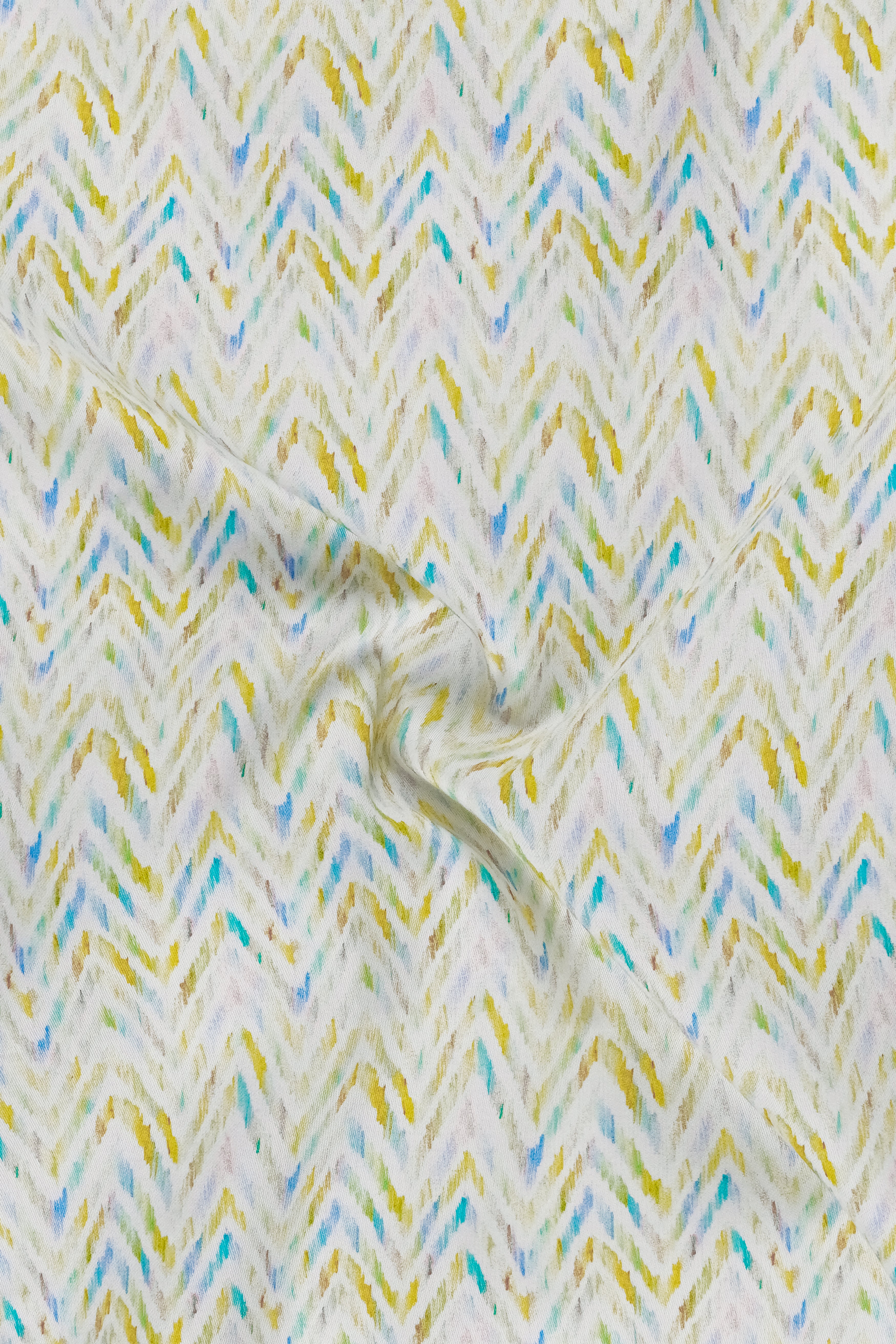 Verde-Moon Mist Green Ikat Printed Subtle Sheen Super Soft Premium Cotton Casual Shirt