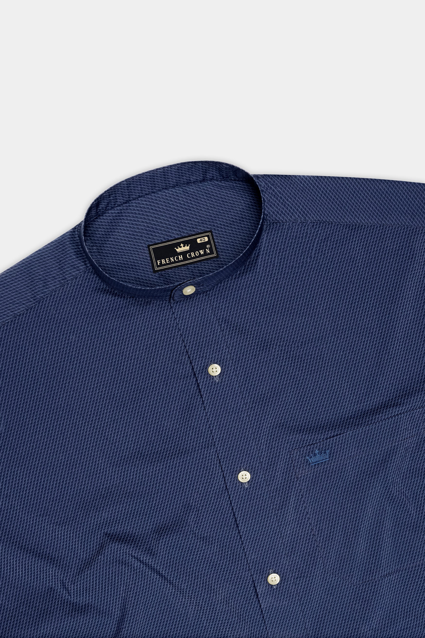 Prism-Rhino Blue Geometric Printed Light weight Super Soft Premium Cotton Casual Shirt