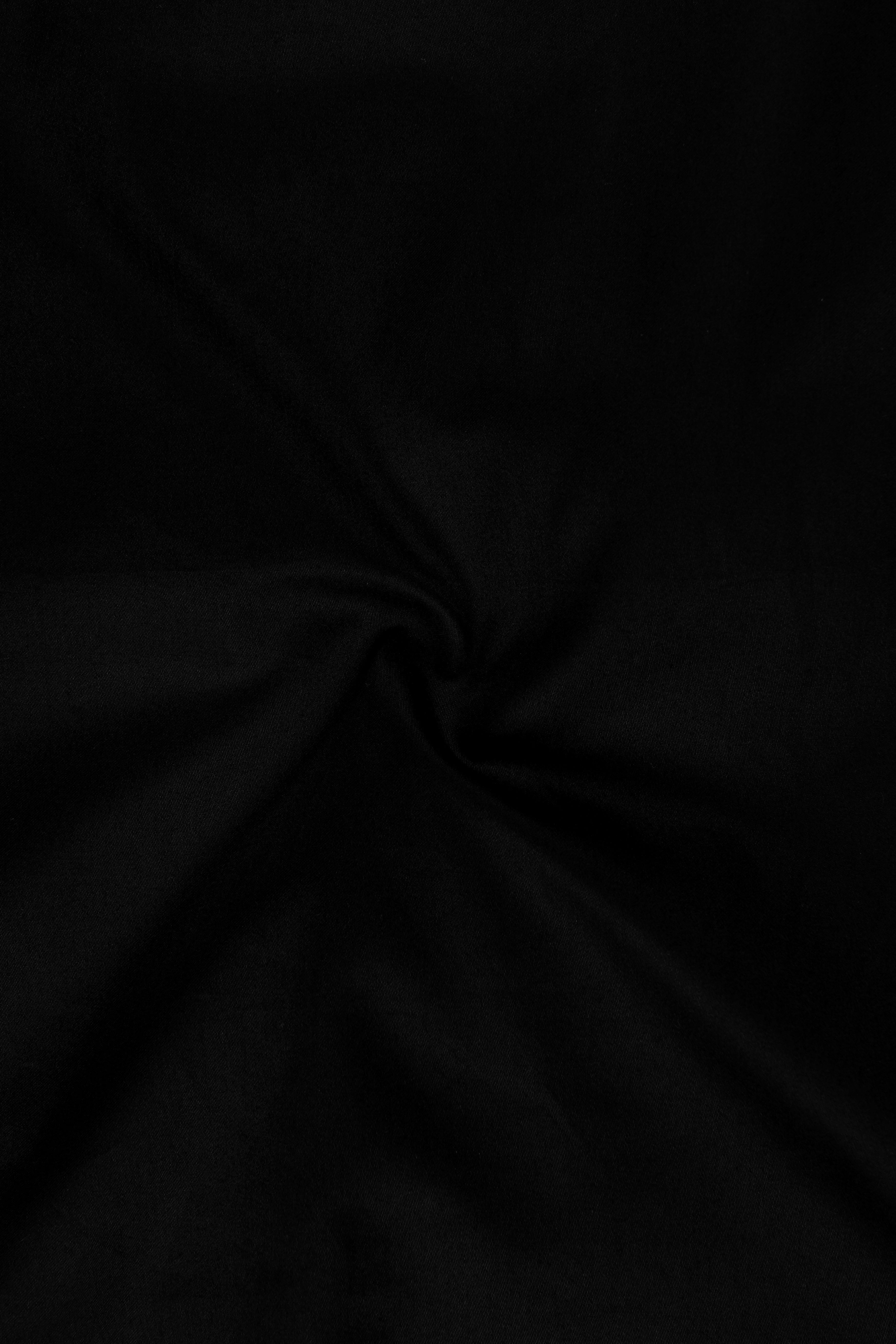 Obsidian-Jade Black Subtle Sheen Super Soft Premium Cotton Cut Away Dress Shirt