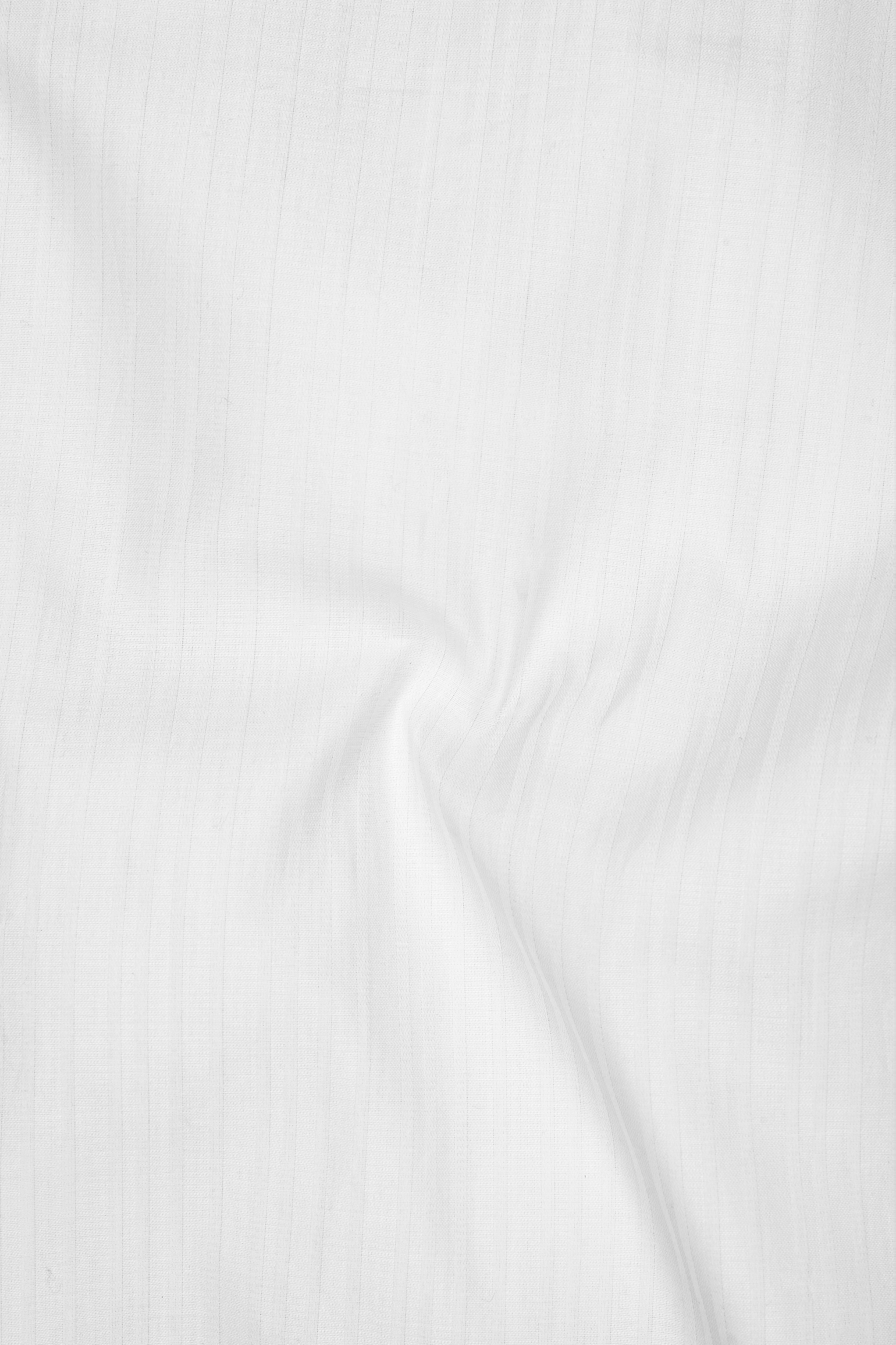 Blush-Pristine-Bright White Striped Dobby Textured Premium Giza Cotton Dress Shirt