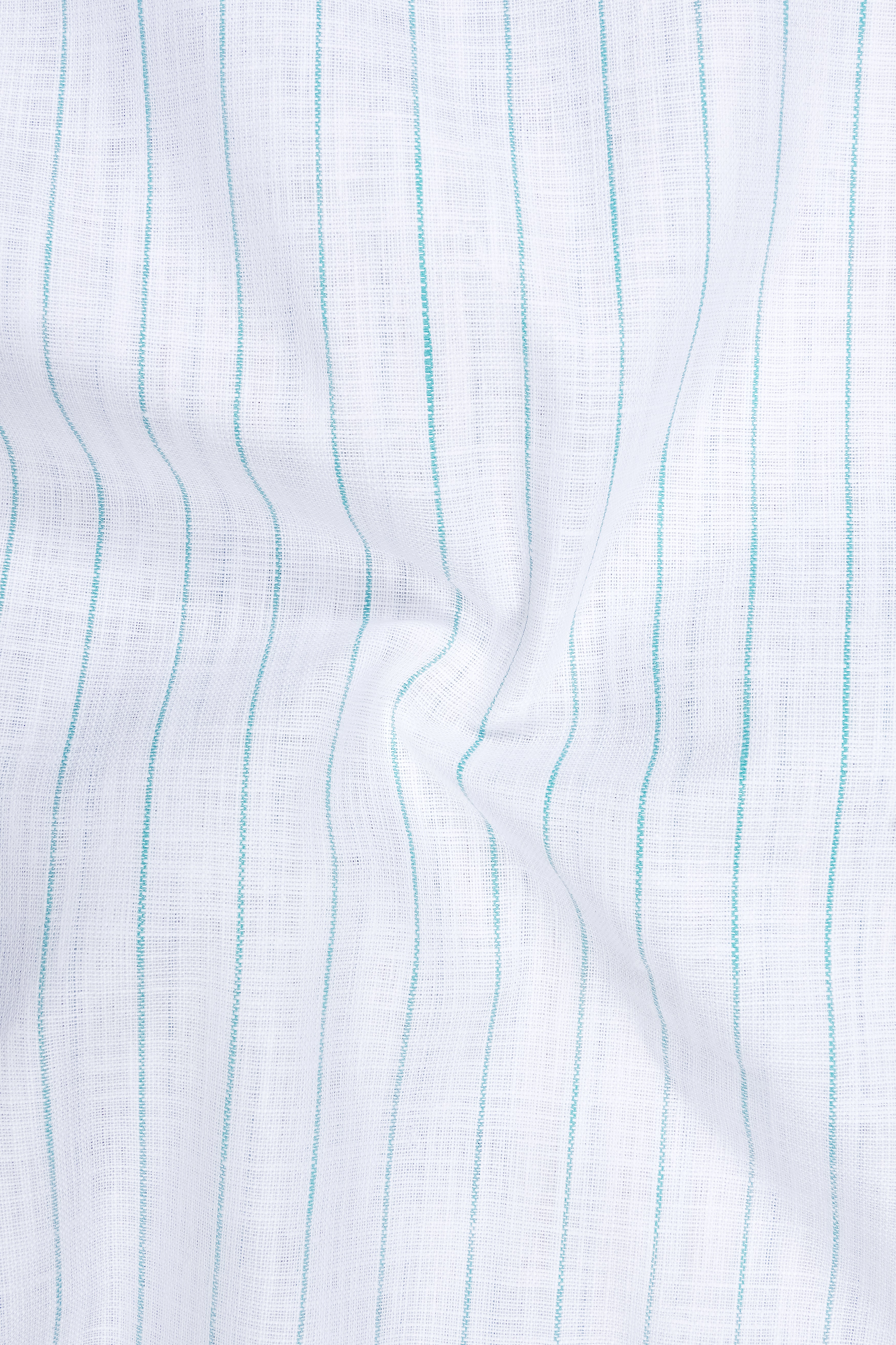 Mariner-Bright White And Neptune Blue Pin Striped Luxurious Linen Dress Shirt