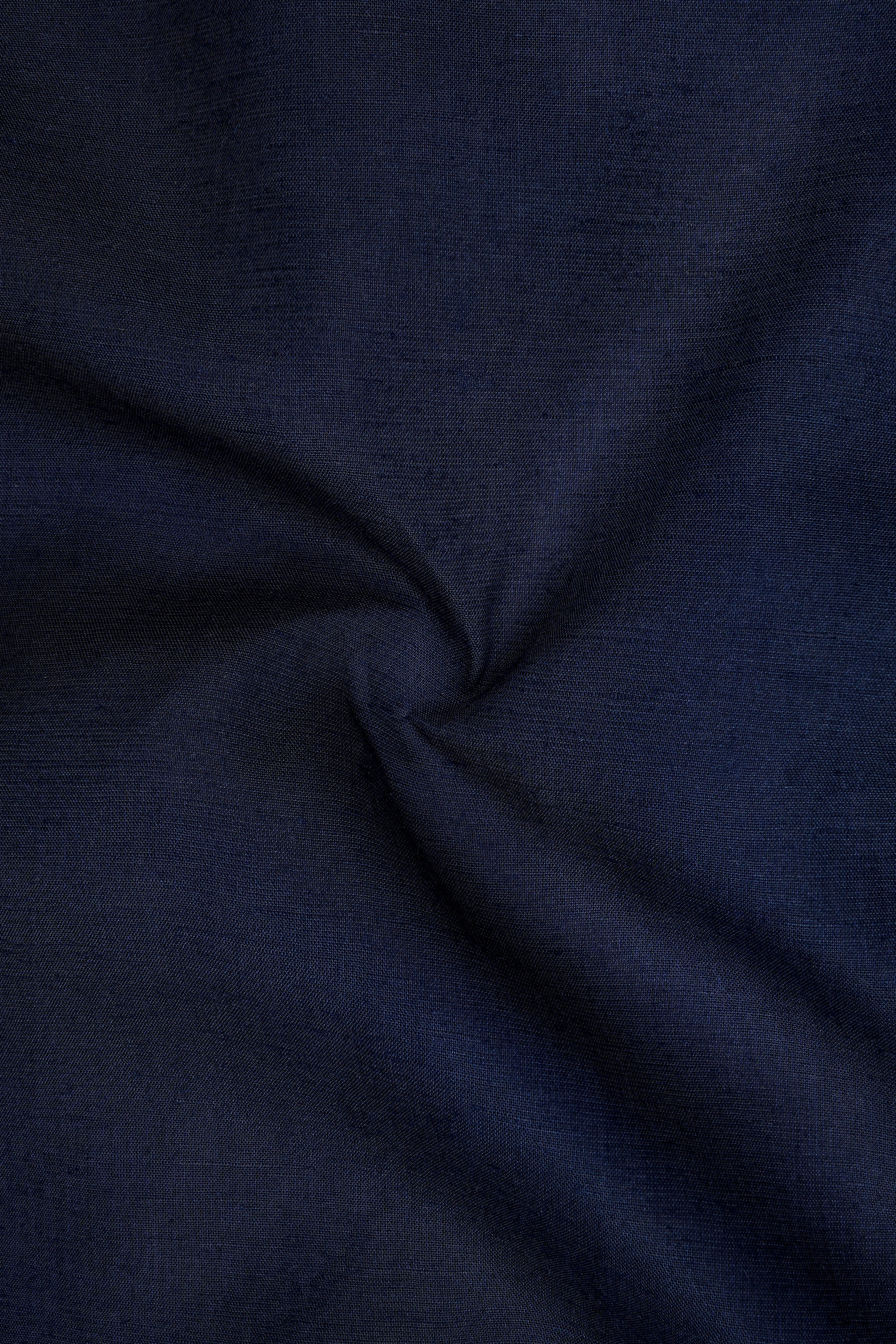 Noctis-Cinder Blue Luxurious Linen Dress Shirt