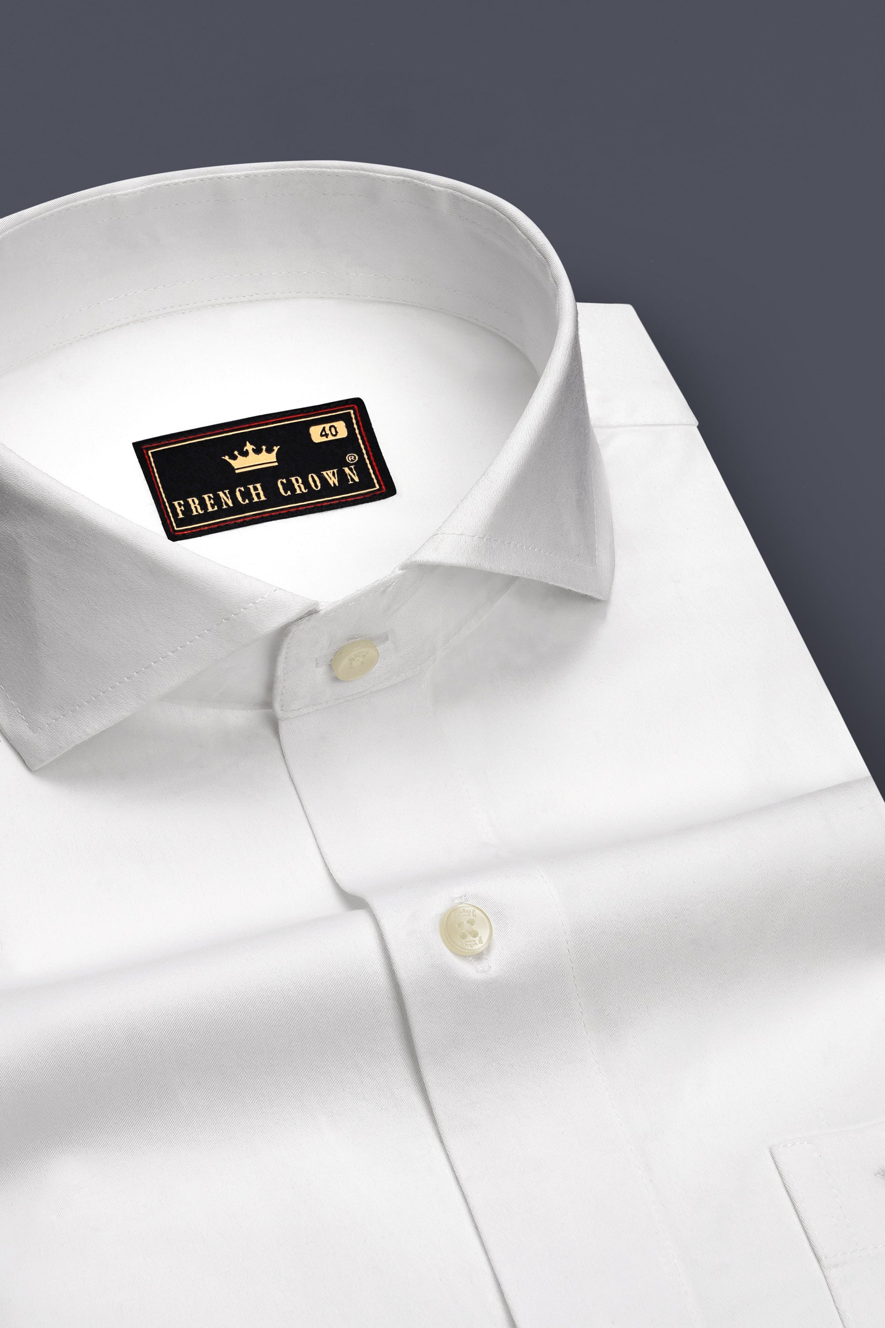 Radiant-Beight White Subtle Sheen Super Soft Premium Cotton Cut Away Dress Shirt