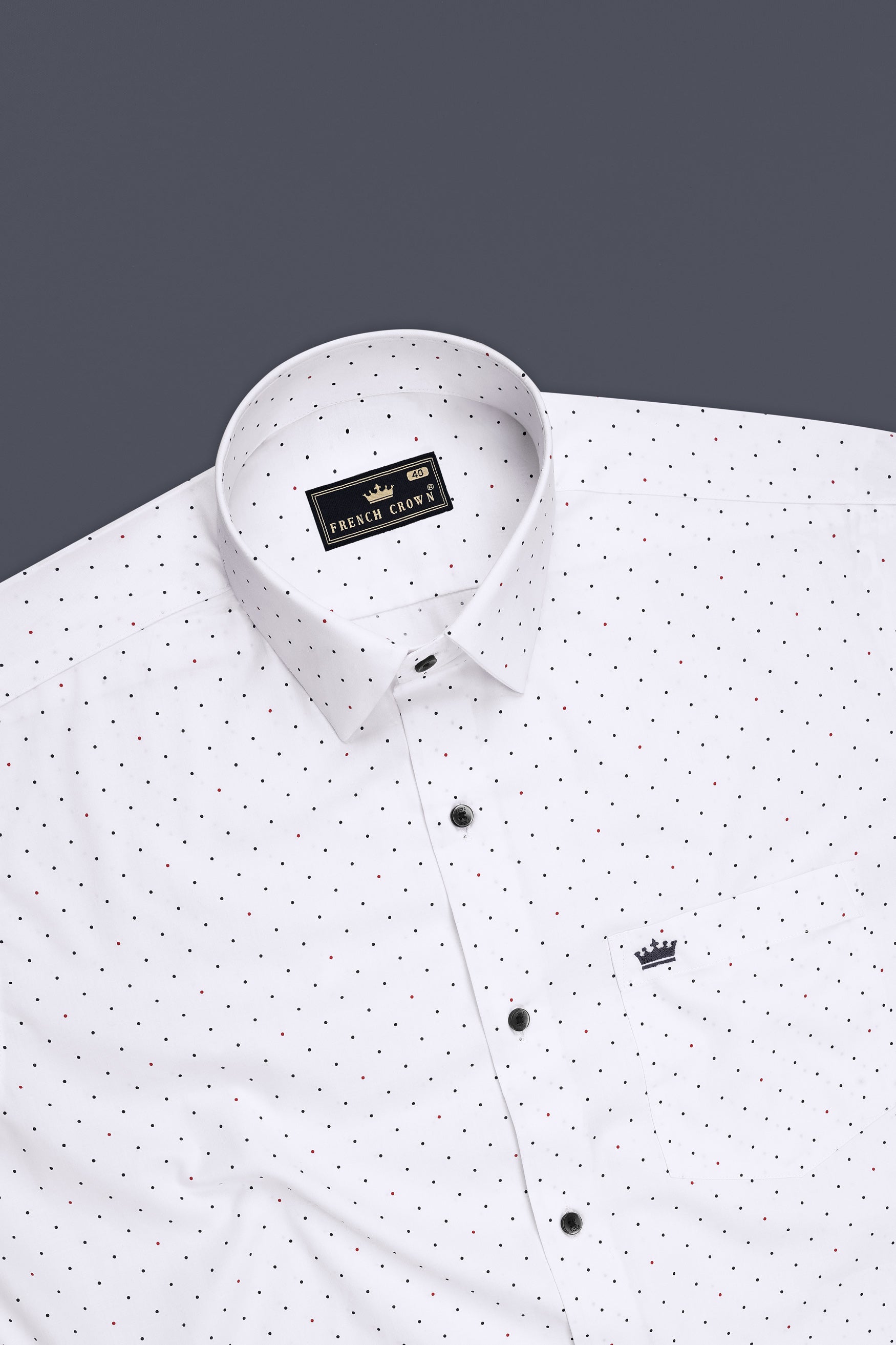 Blanc-Bright White Printed Subtle Sheen Super Soft Premium Cotton Dress Shirt