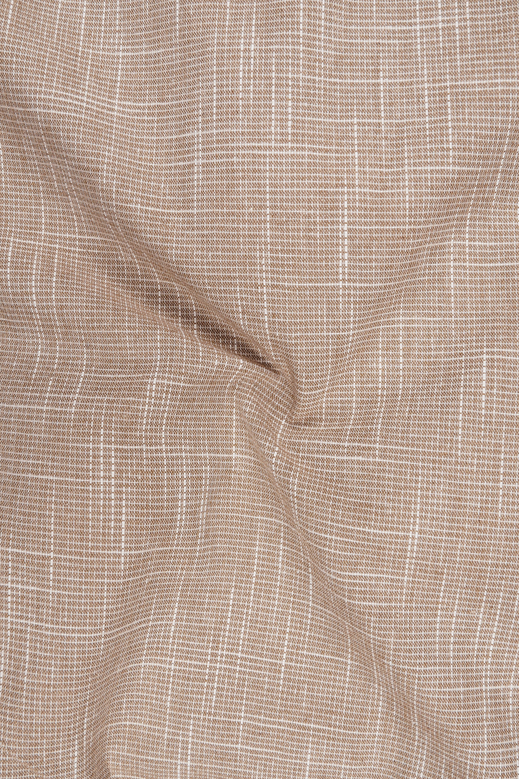 Forge-Thatch Brown Printed heavyweight Oxford Premium Cotton Casual Shirt