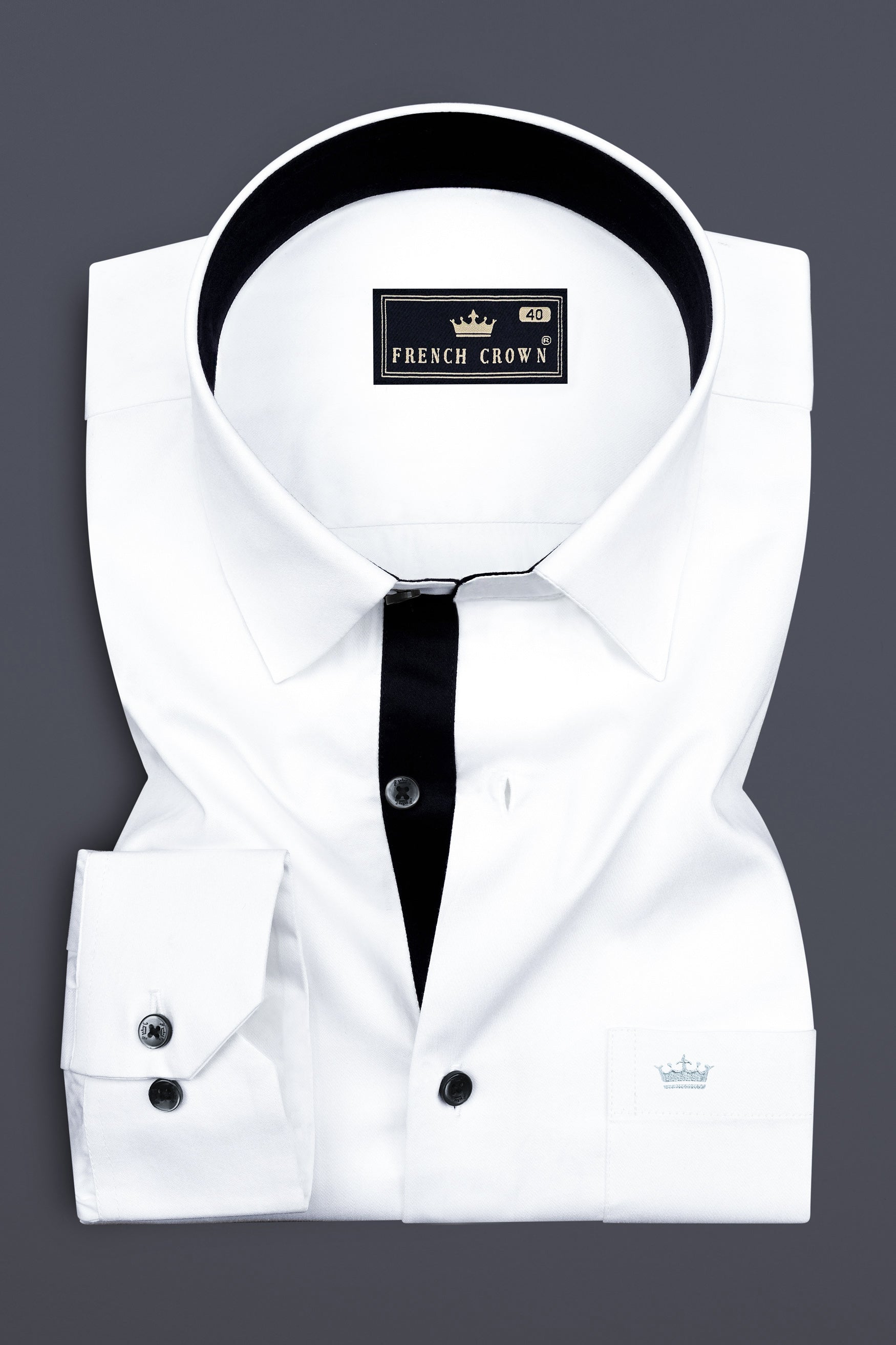 Lumina-Bright White Subtle Sheen Super Soft Premium Cotton Dress Shirt