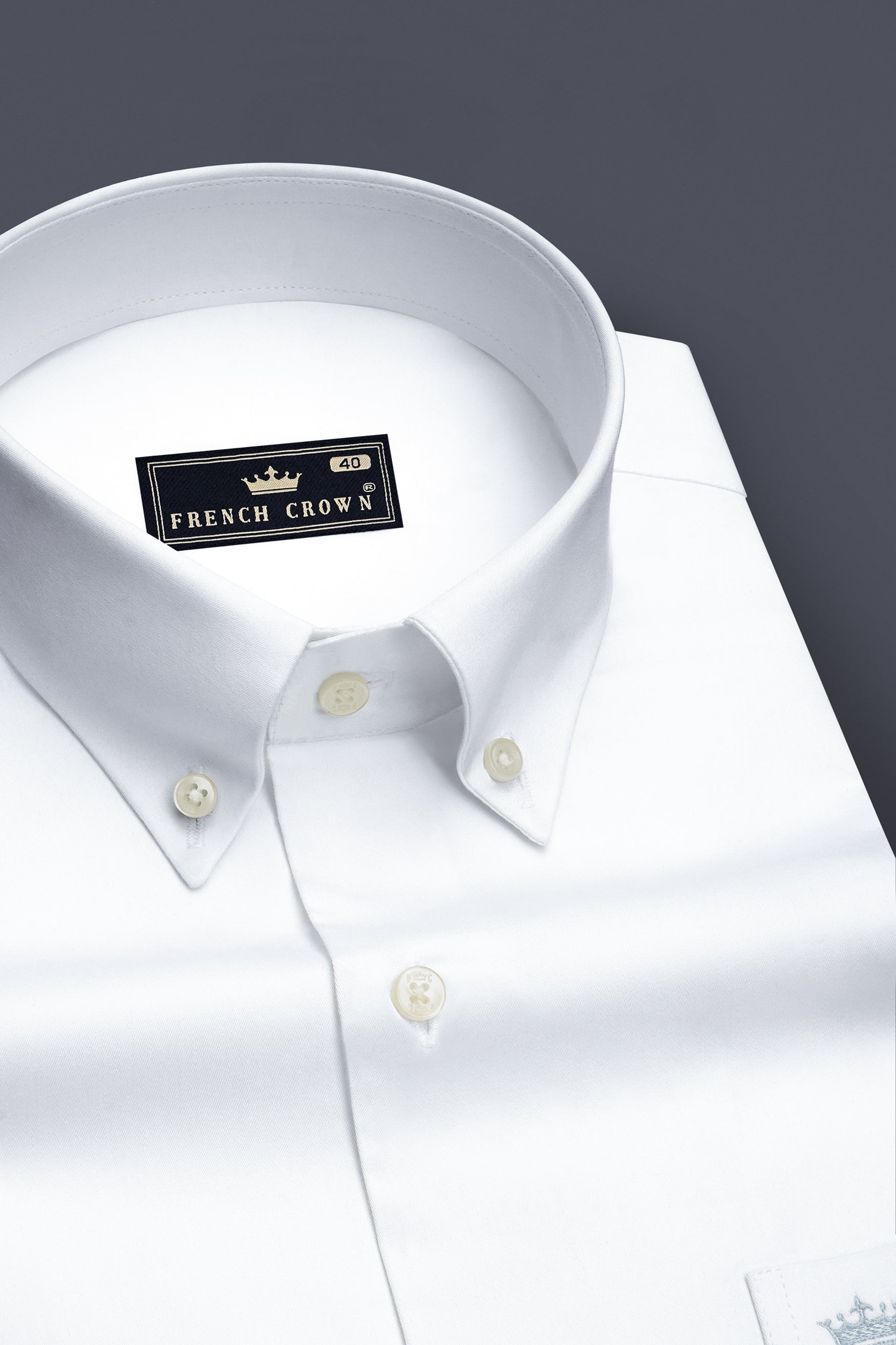 Lumina-Bright White Subtle Sheen Super Soft Premium Cotton Button Down Dress Shirt