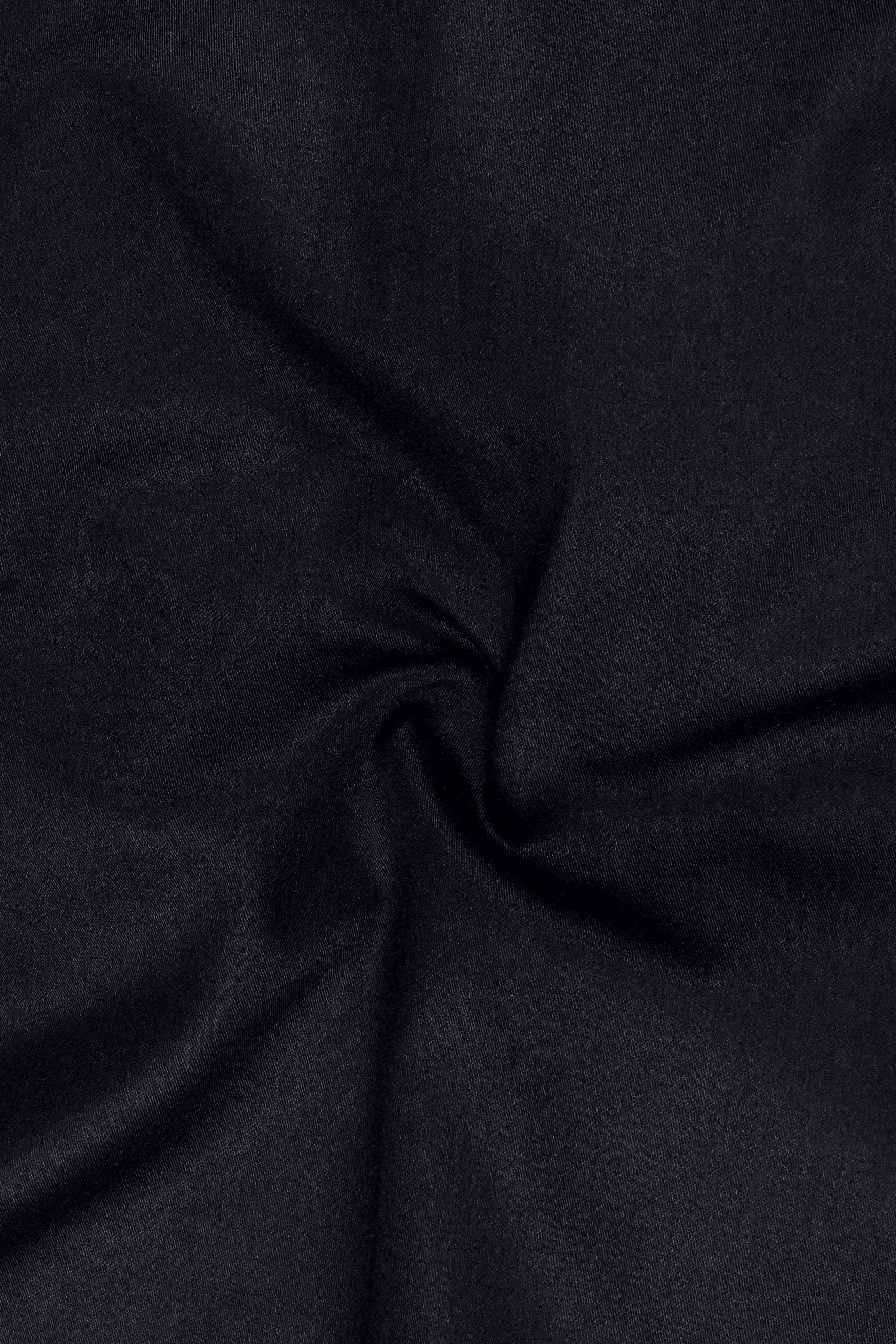 Noir-Jade Black Subtle Sheen Super Soft Premium Cotton Button Down Dress Shirt