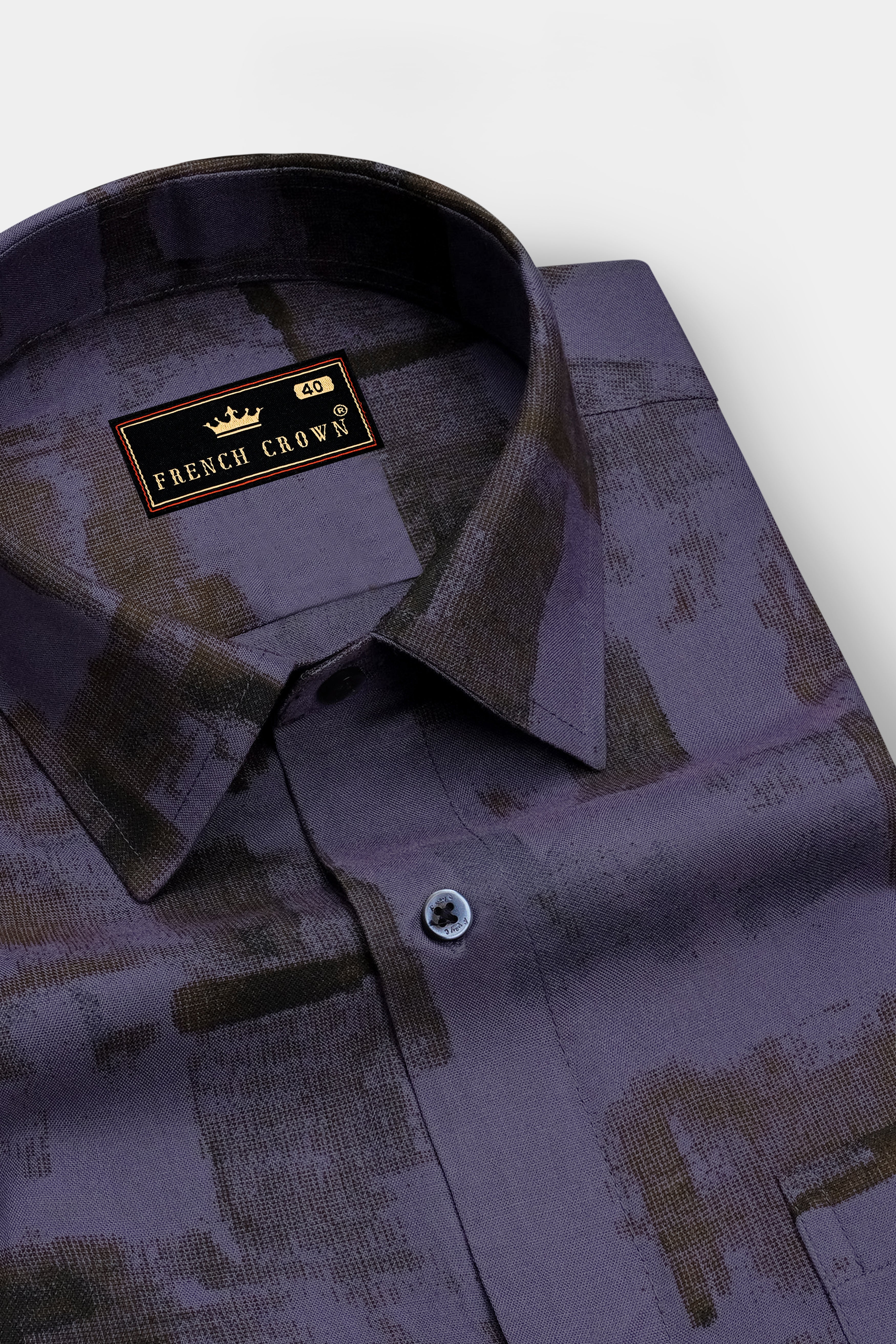 Lumen-Cadet Blue Abstract Printed Super Soft Tencel Casual Shirt