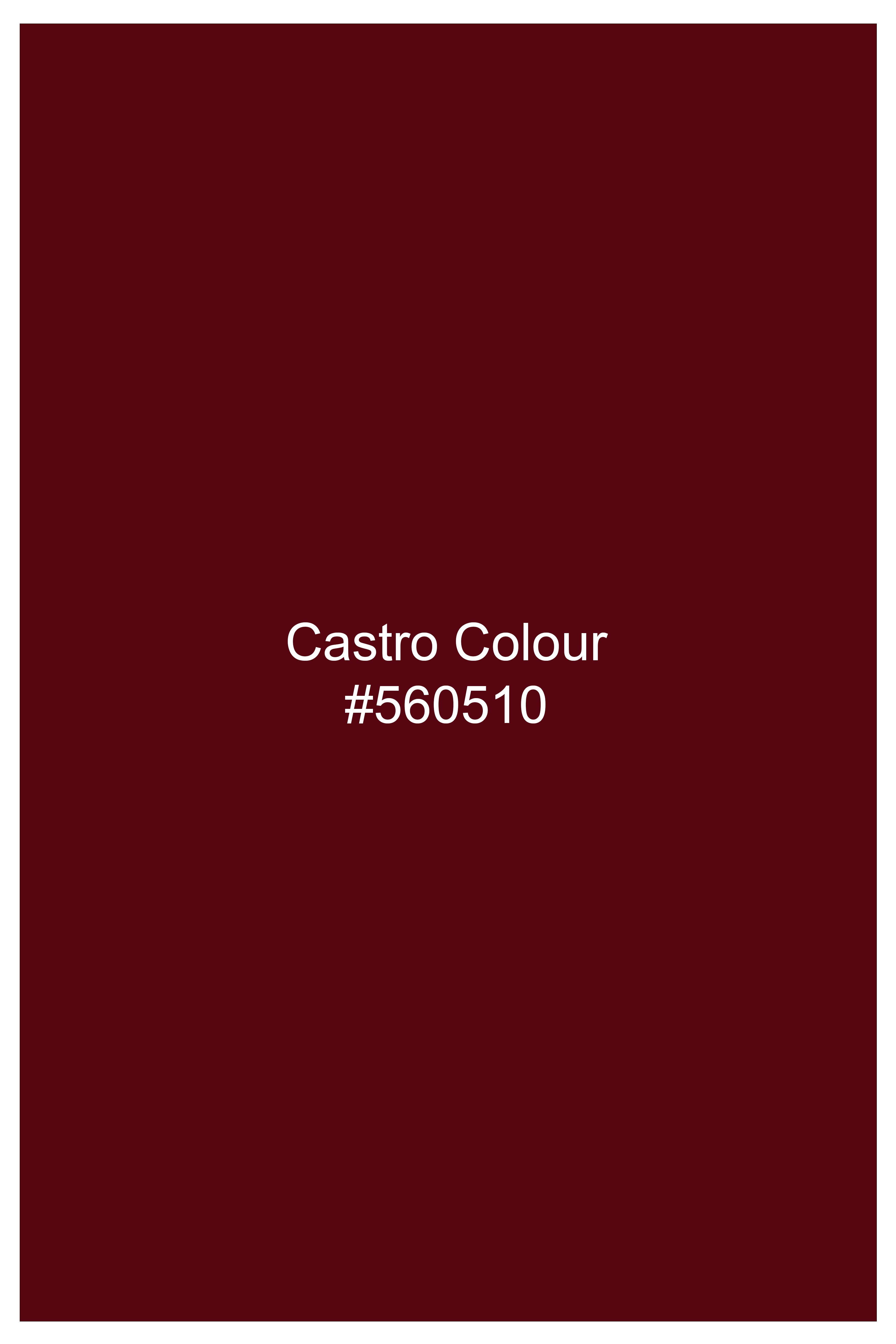 Scarlet-Castro Red Solid Flannel Premium Cotton Designer Casual Shirt