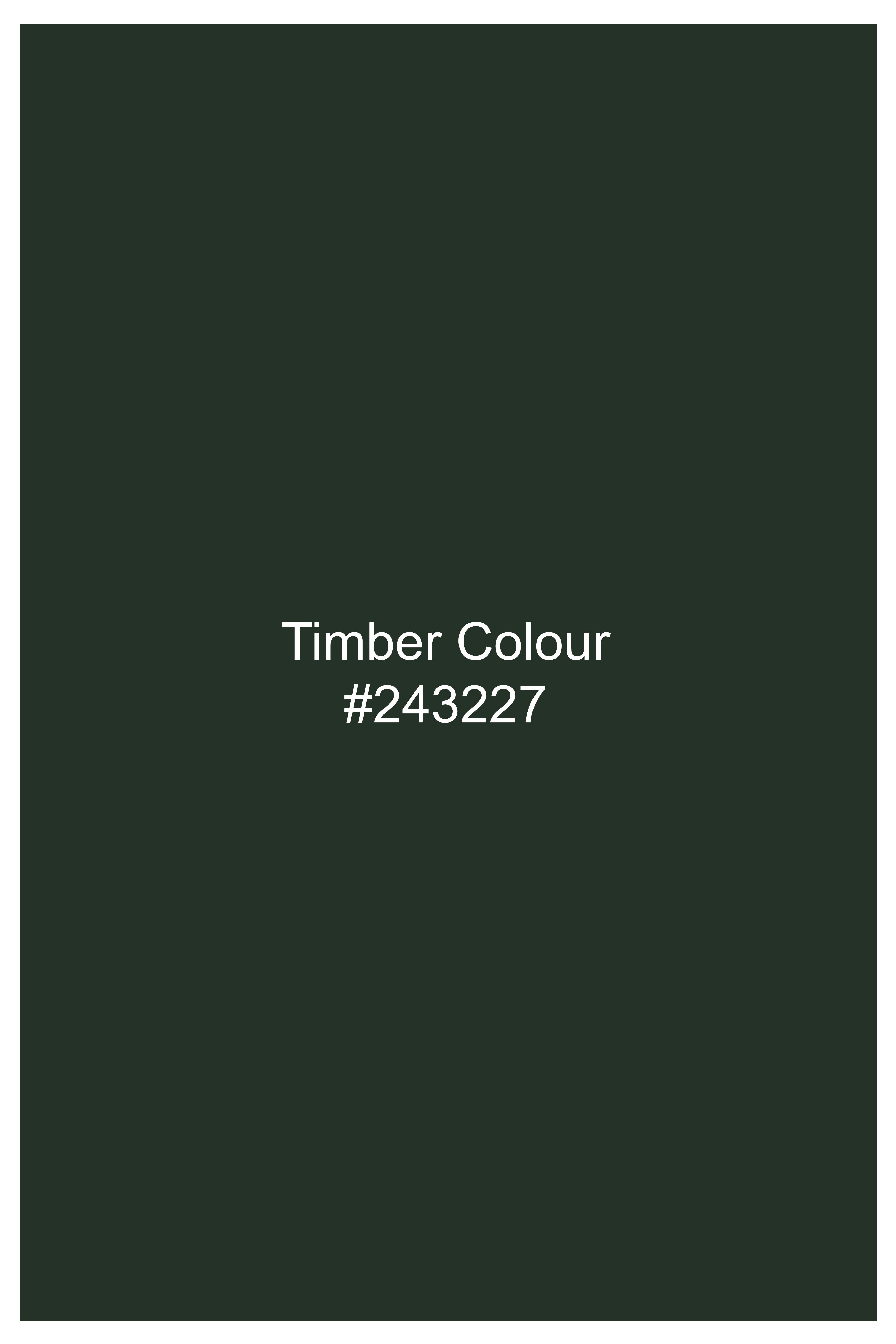 Foresta-Timber Green Dobby Textured Premium Giza Cotton White Cuff Collar Dress Shirt