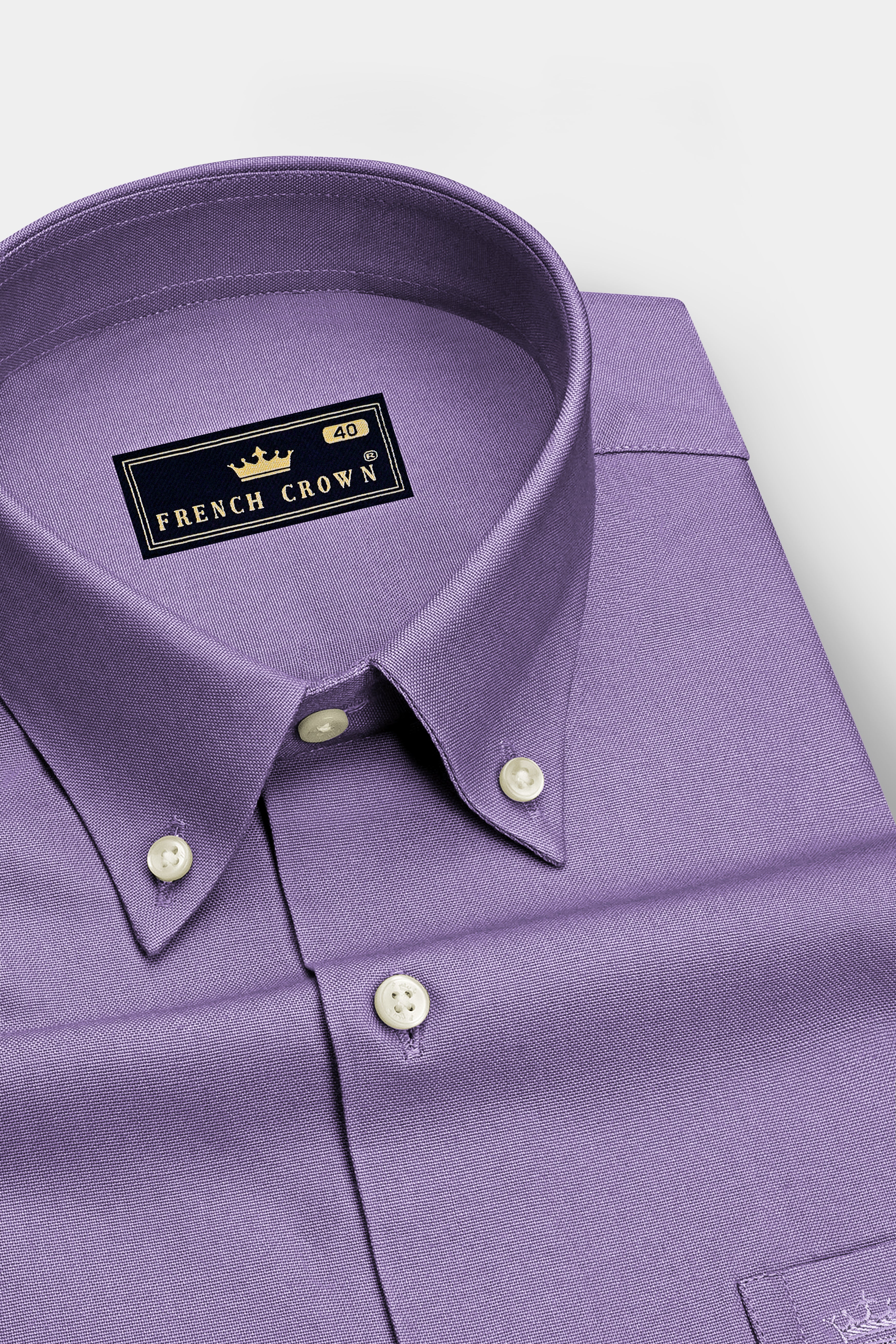Sorell-Amethyst Smoke Purple Oxford Premium Cotton Dress Button Down Shirt