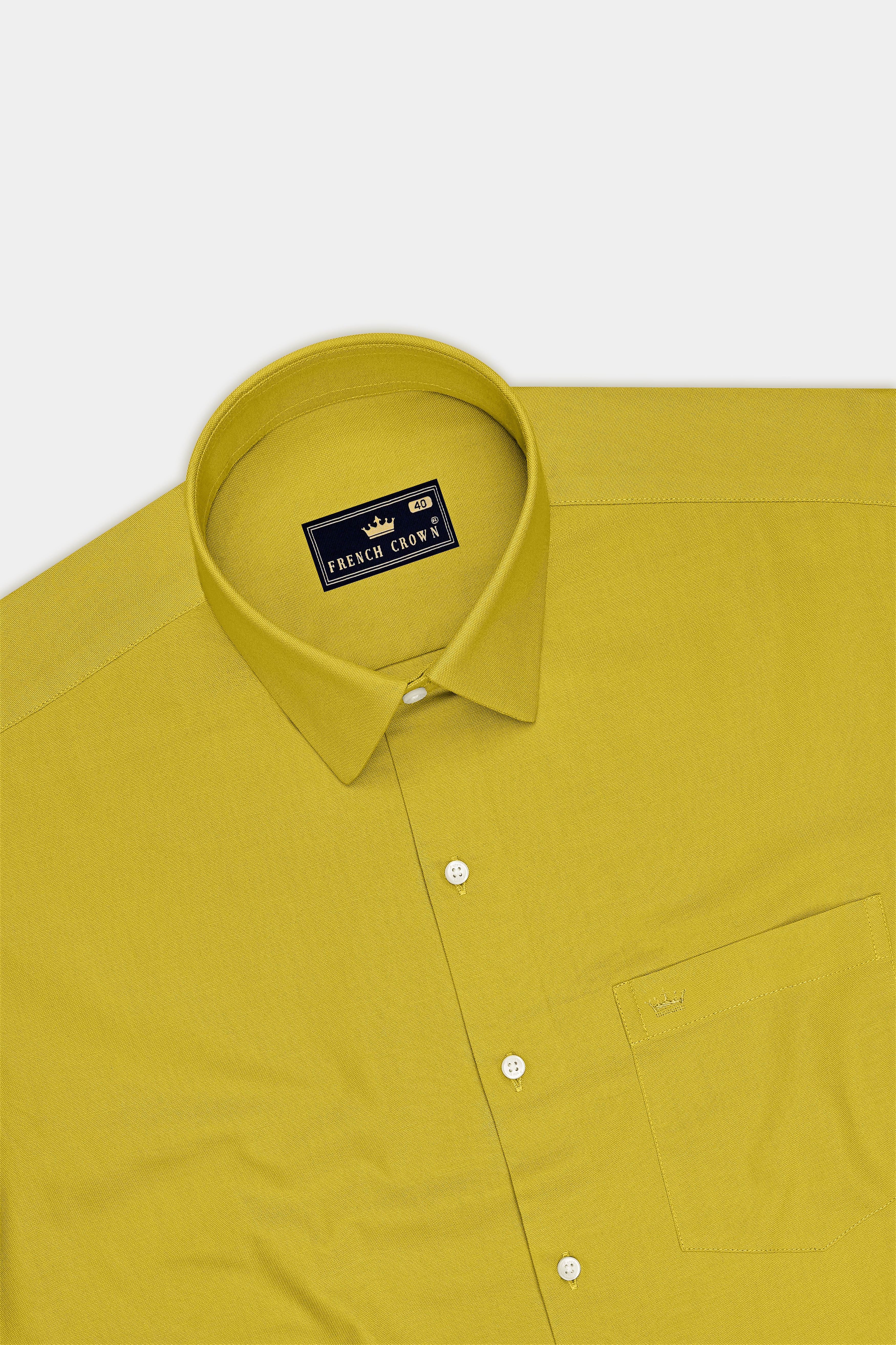 Auron-Mustard Yellow Oxford Premium Cotton Dress Shirt